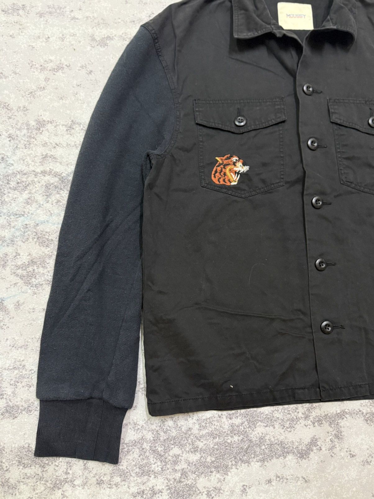 MOUSSY Moussy shirt jacket mixed material with tiger embroidered Size S / US 4 / IT 40 - 4 Thumbnail