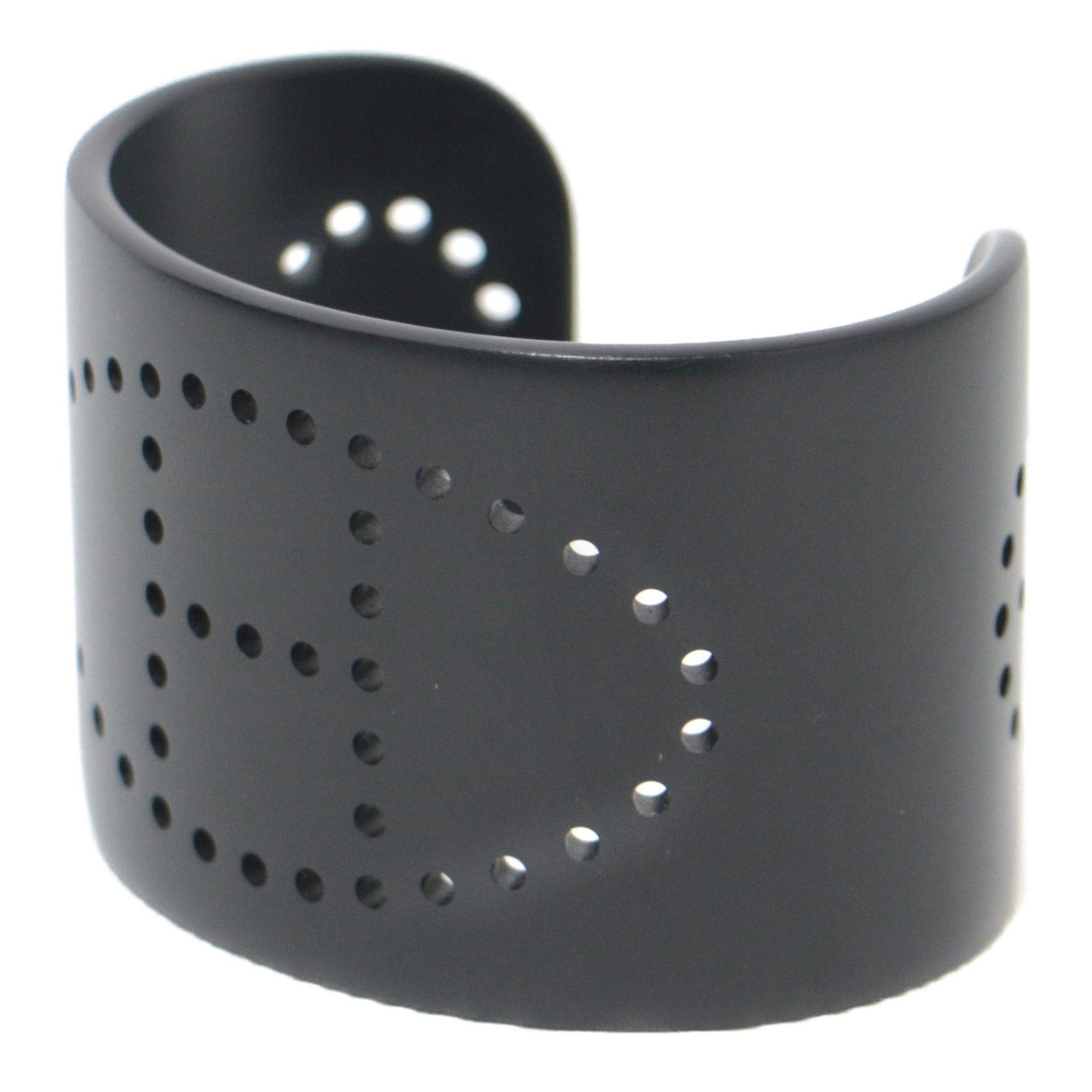 image of Hermes Bangle Bracelet Cuff Accessory Black T2 Evelyn Punching Logo Aluminum, Women's