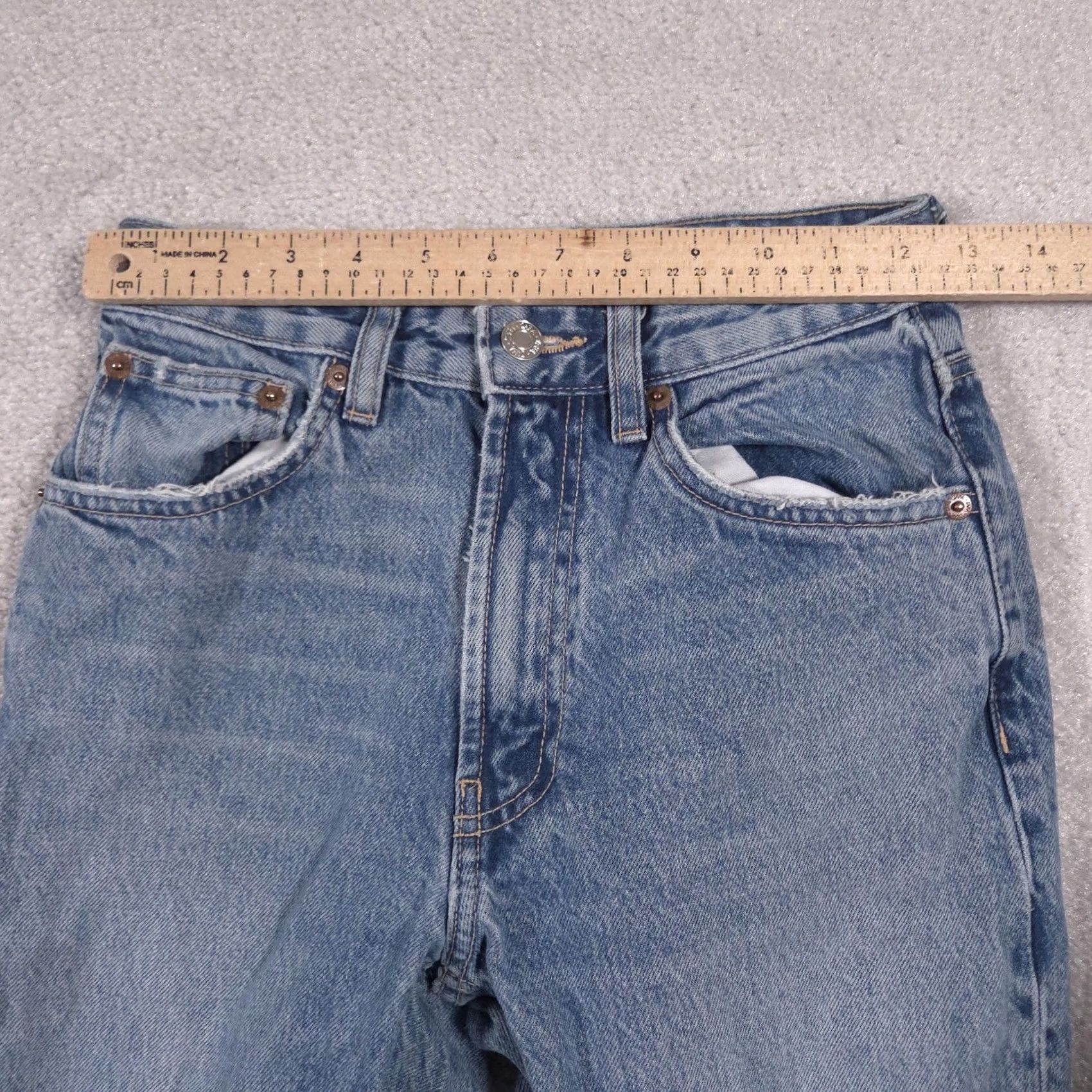 Zara Zara Jeans Womens 4 Light Wash Blue High Rise Straight Leg Denim Casual 5 Pocket Size 27" / US 4 / IT 40 - 6 Thumbnail