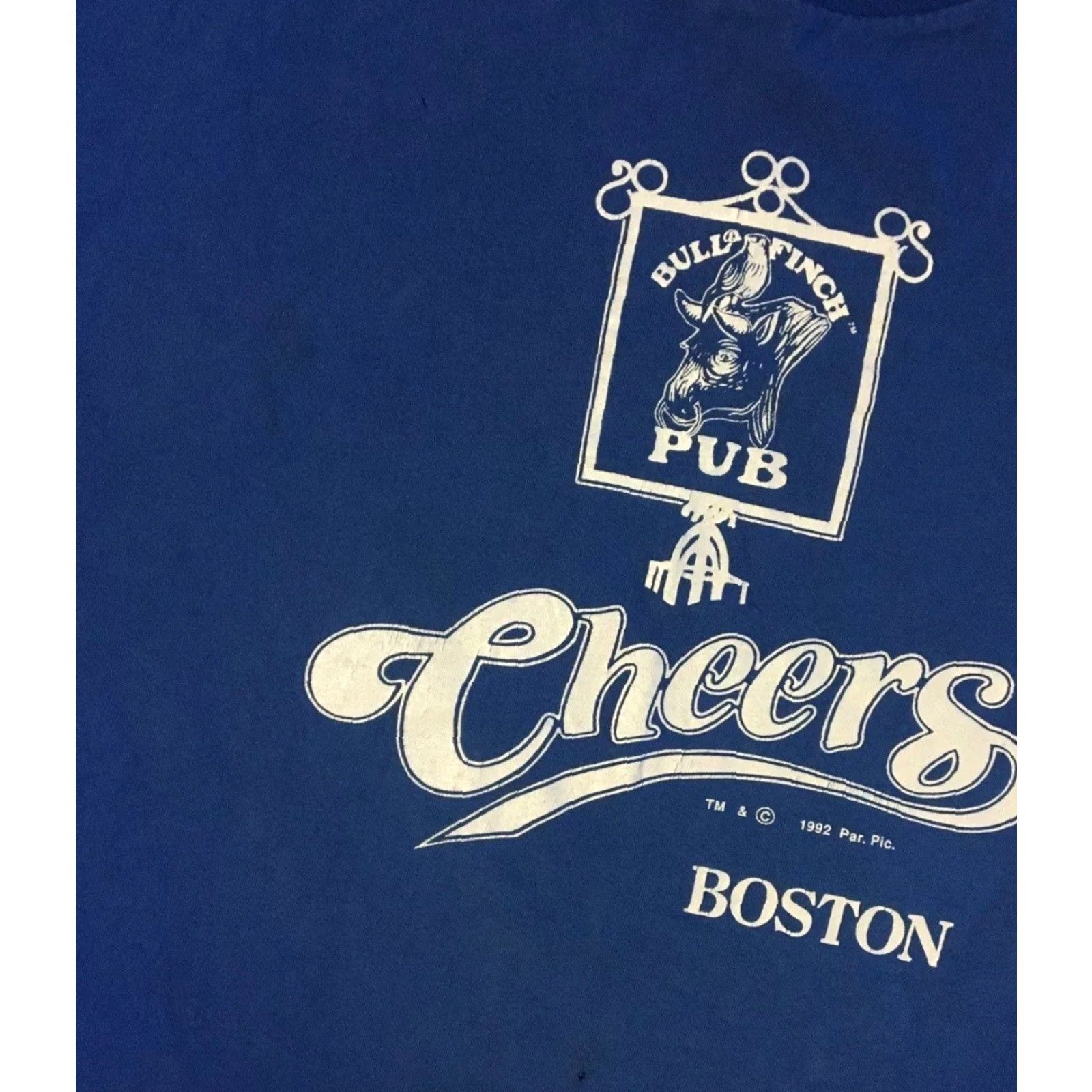 Vintage Vtg 90s Cheers TV Show Faded Promo Shirt XL Bar TV Show Sitcom Boston Grunge 80s Size US XL / EU 56 / 4 - 7 Thumbnail