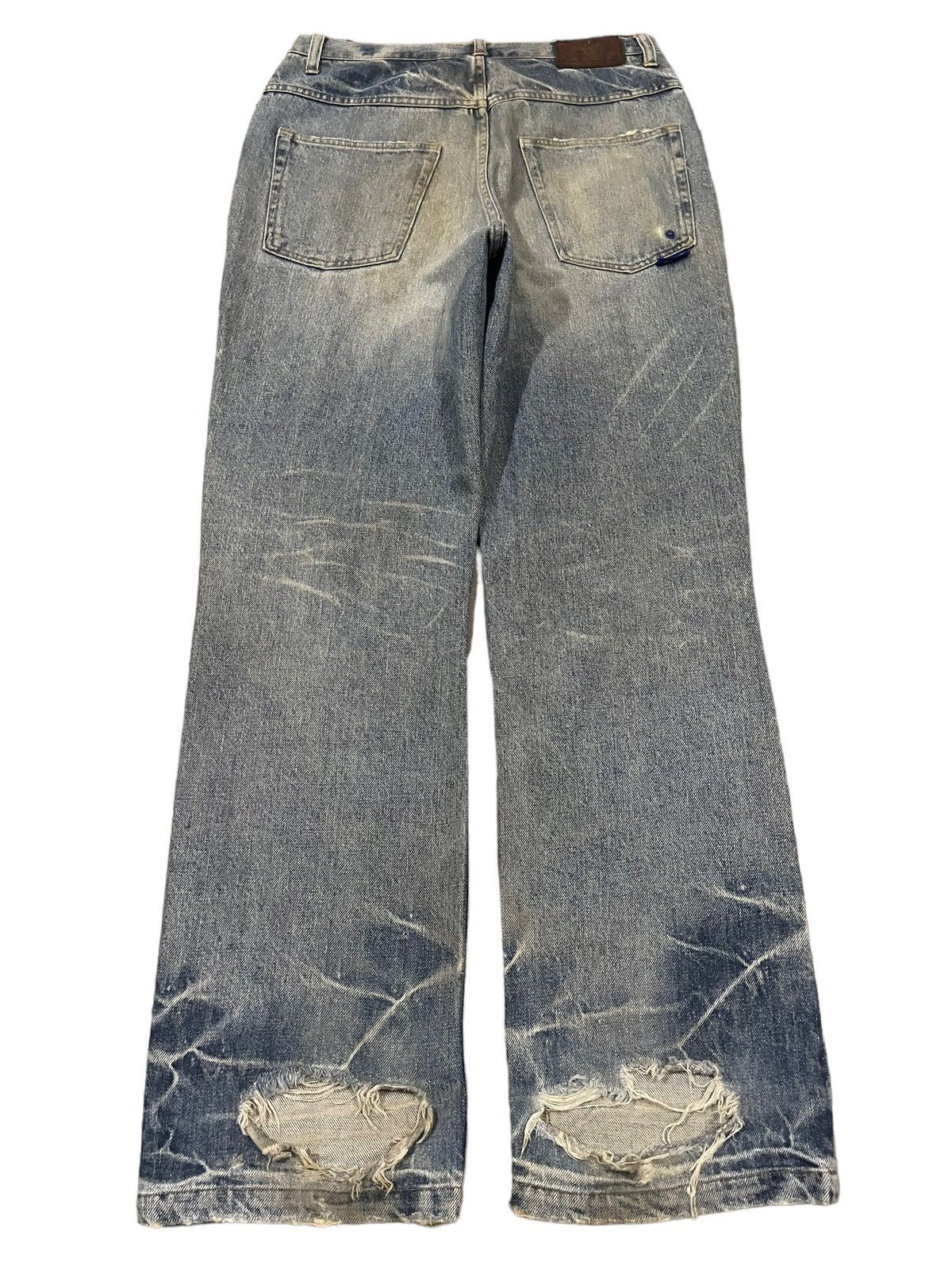 Kapital Vintage Japanese Brand Bleached Style Distressed Baggy Jeans Size US 30 / EU 46 - 2 Thumbnail