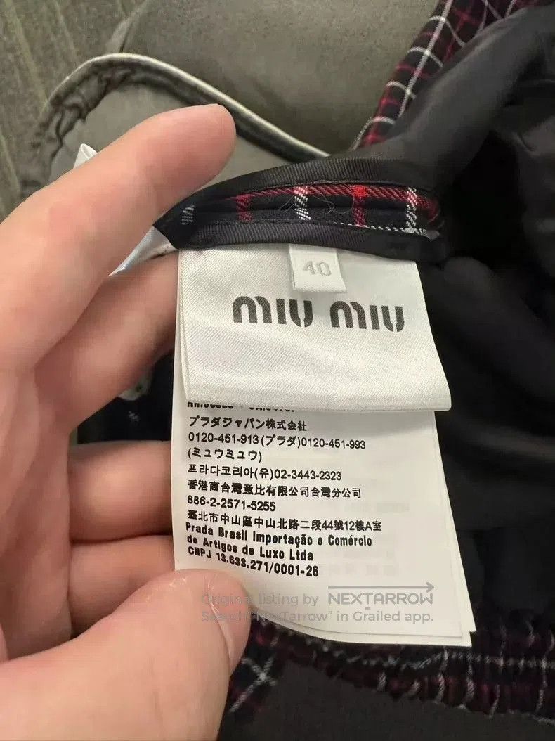 Prada Miu Miu Vintage Check Zip Jacket Coat. Size US XL / EU 56 / 4 - 5 Thumbnail