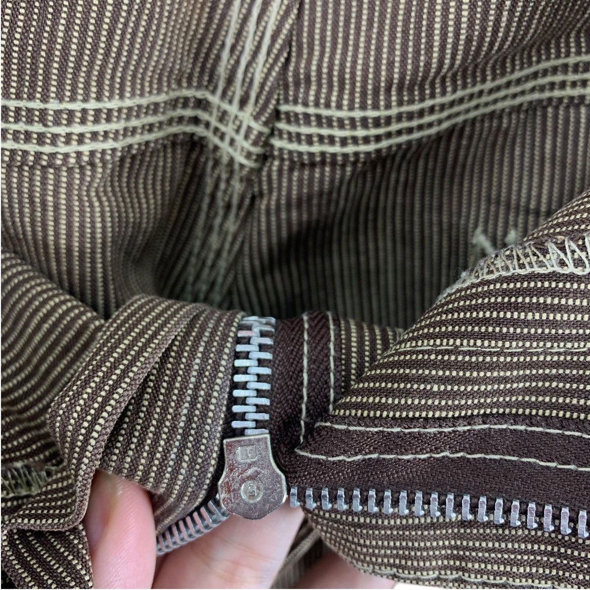 Supreme × Vintage Vintage SUPREME brown strip workpants USA made Size US 36 / EU 52 - 15 Thumbnail