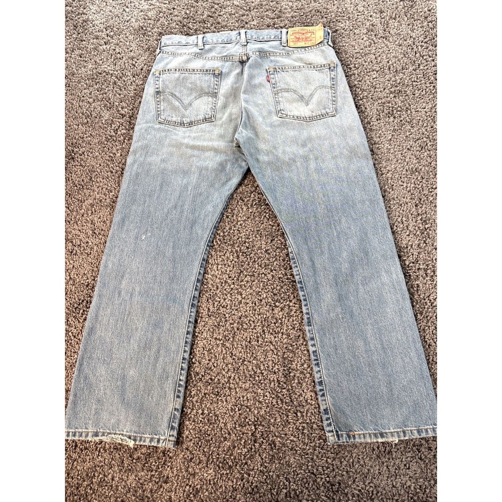 Levi's VINTAGE Levi's 501 Jeans Mens 36x29 Straight Denim Blue 90s Cowboy USA Classic Regular Mens Size US 36 / EU 52 - 8 Thumbnail