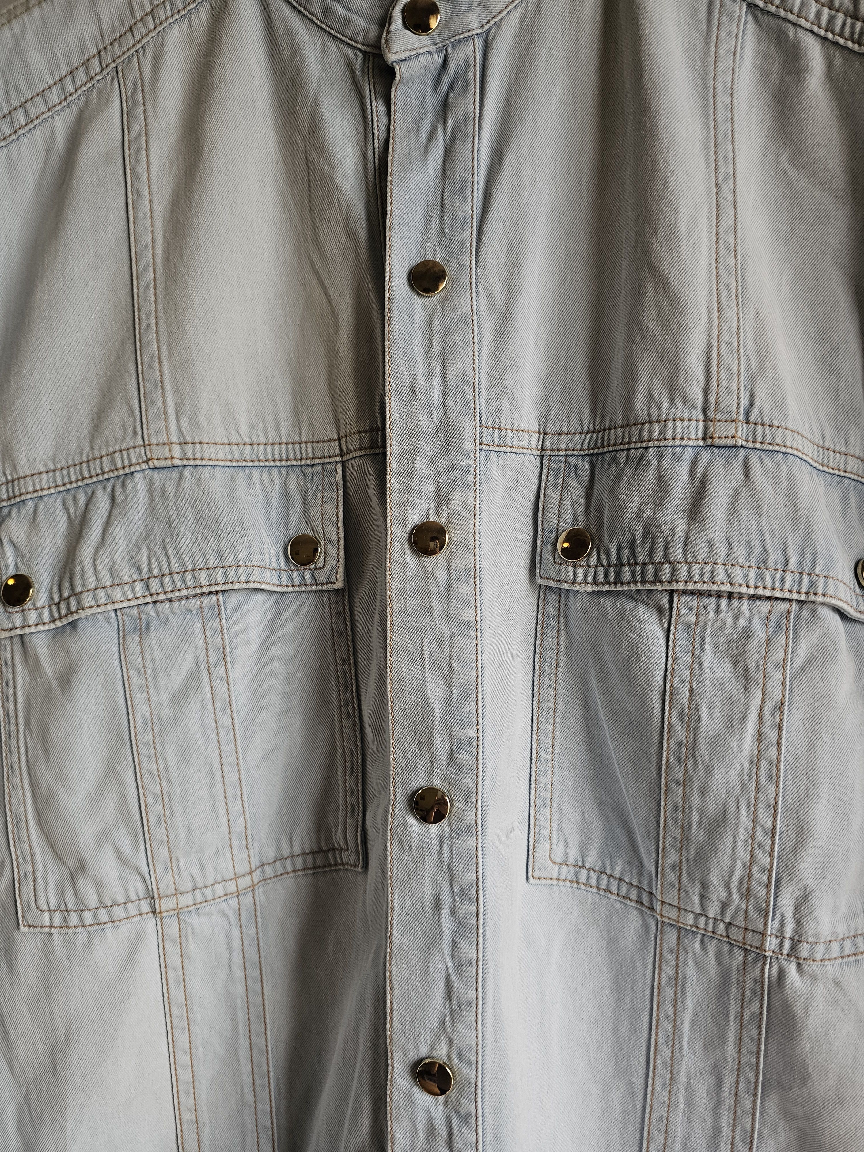Balmain Balmain Men's Denim Shirt Size like M Size US M / EU 48-50 / 2 - 2 Thumbnail