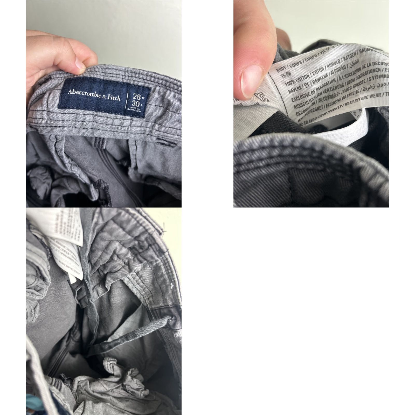 Abercrombie & Fitch Abercrombie & Fitch Cargo Utility Pants Mens 28x29 Gray Army Regular Inseam 29 in Size US 28 / EU 44 - 9 Thumbnail