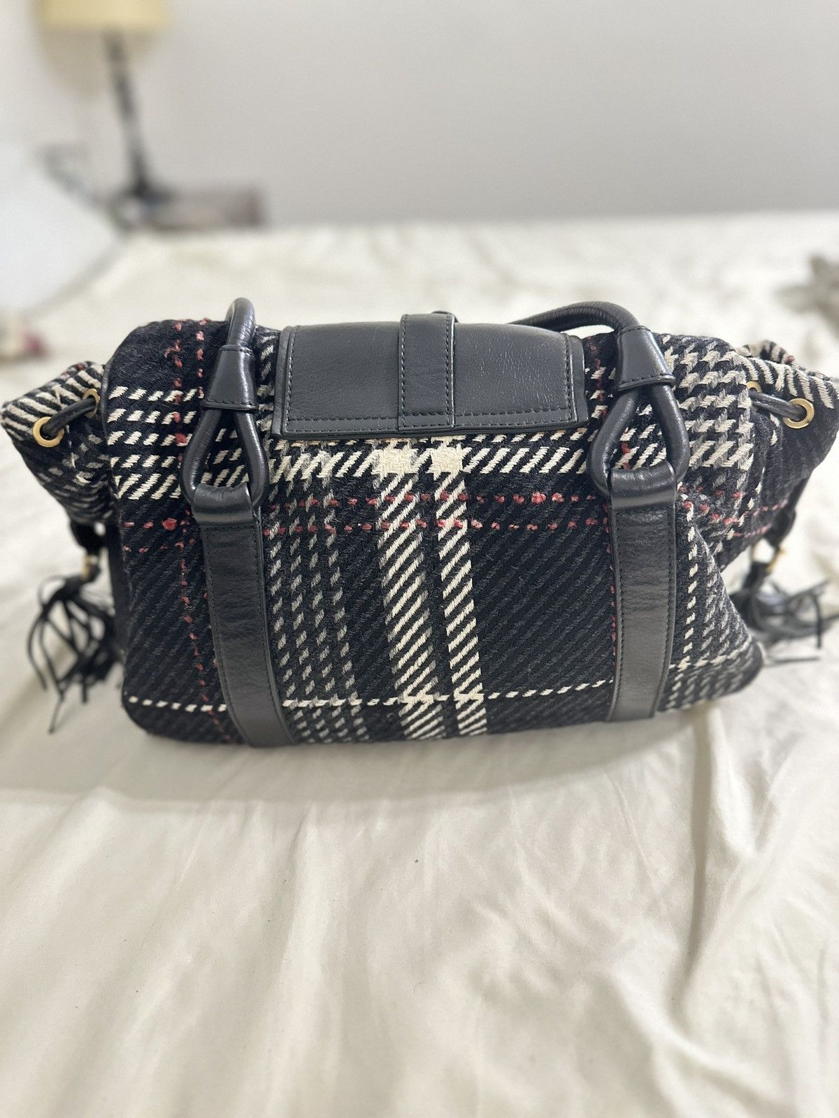 Salvatore Ferragamo Salvatore Ferragamo Wool Plaid Exterior Bags & Handbags L Size ONE SIZE - 6 Thumbnail