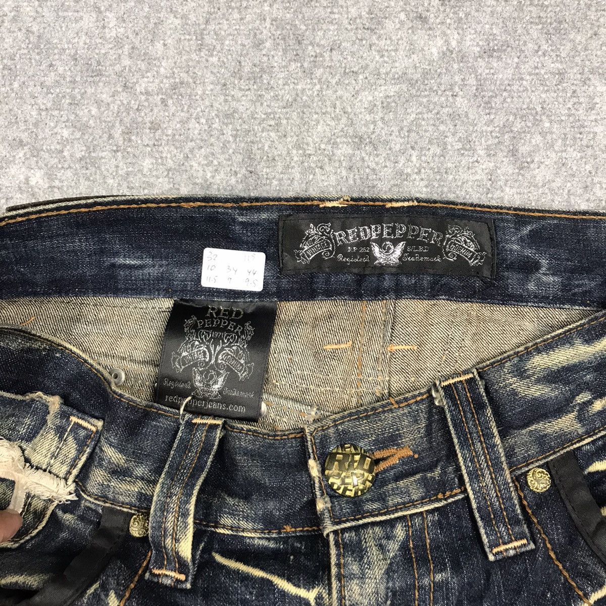 Hysteric Glamour × Japanese Brand × Vintage FALRE DENIM RED PERPER DENIM RUSTY BOOT CUT PANTS Size US 32 / EU 48 - 9 Thumbnail