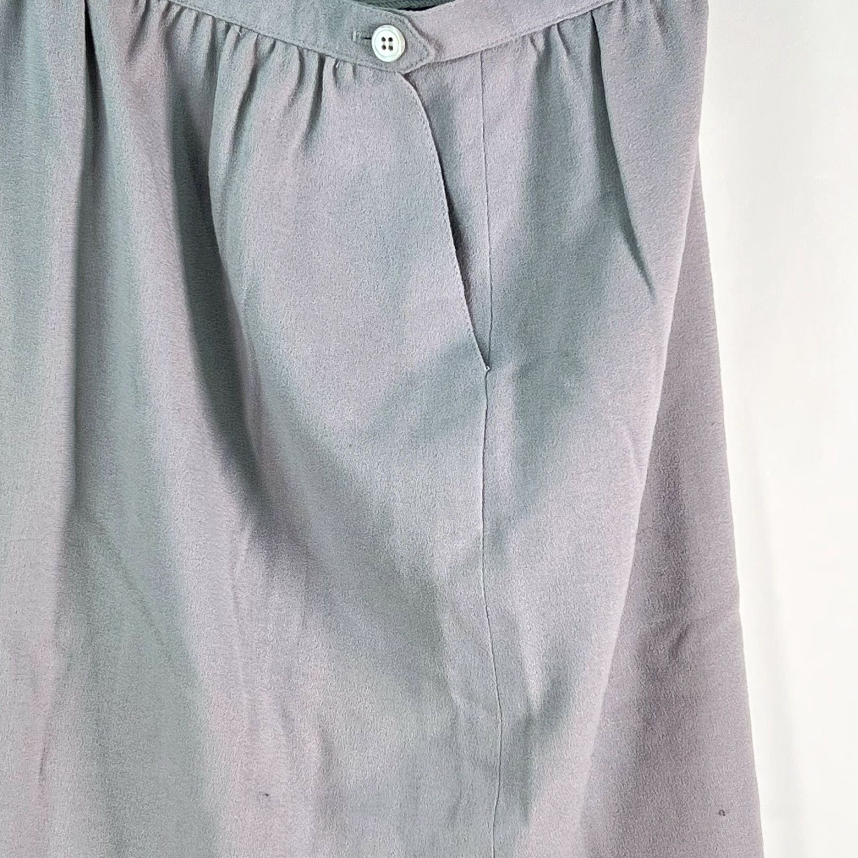 Jones New York Jones New York A-Line Skirt Women's Gray Size 12 Fully Lined Pockets Casual Wool, Knee Length, 28 in Waist - Regular Fit Size 34" / US 12 / IT 48 - 3 Thumbnail