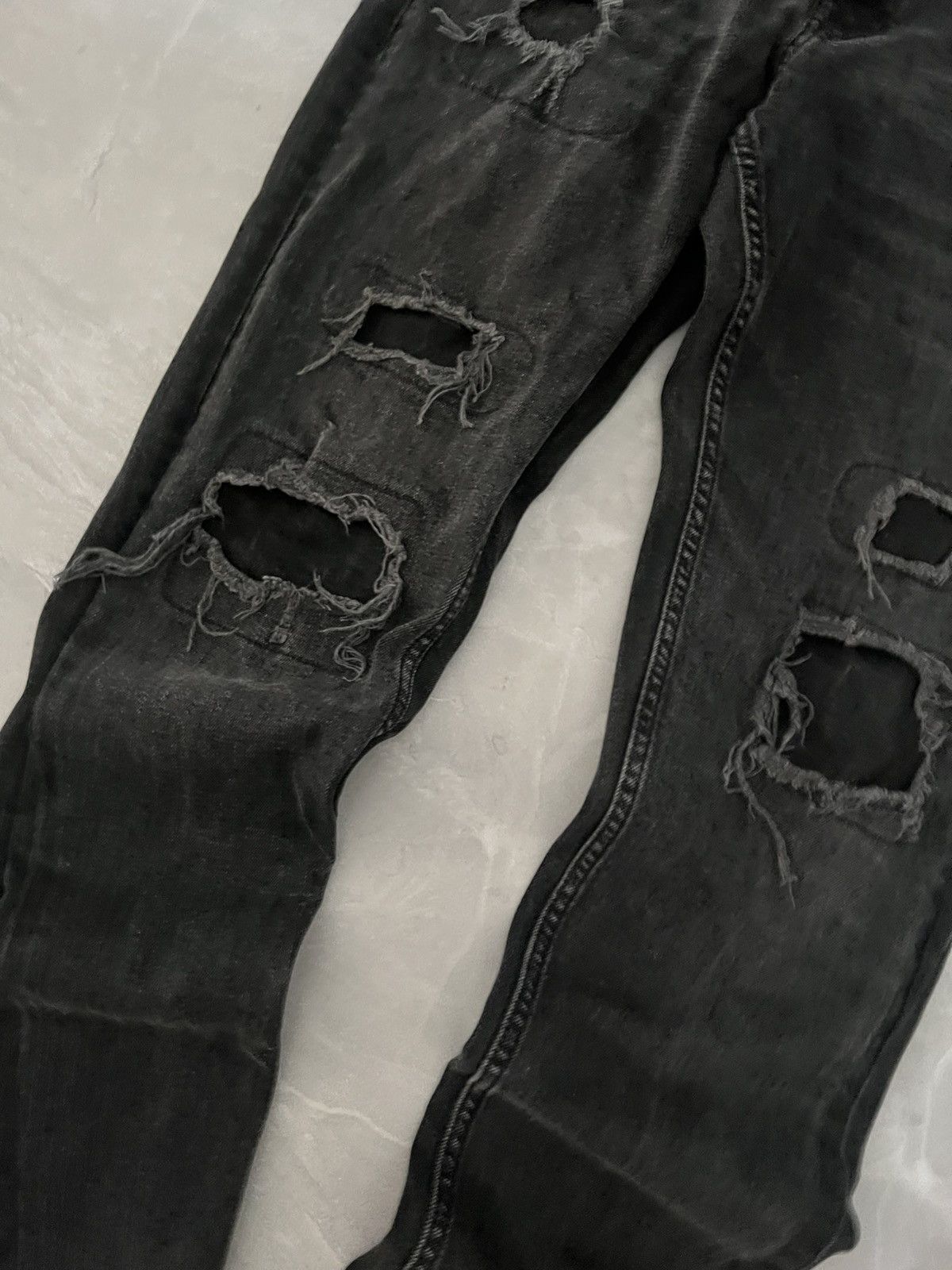 Japanese Brand Slim Distressed Bullet Japan Vibe / Number Nine Style Glam Size US 31 - 4 Thumbnail