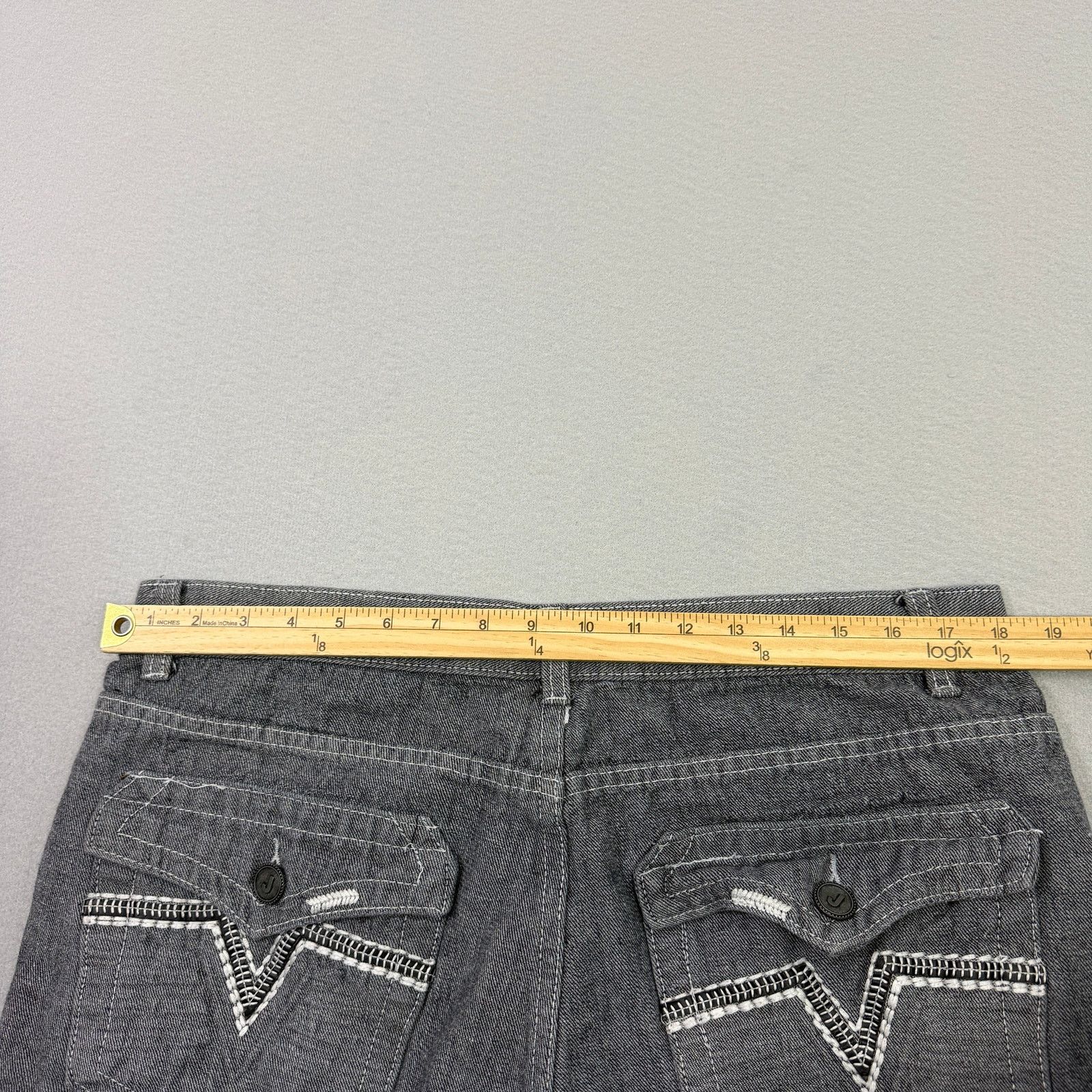 Vintage Jeanetix Jean Shorts Mens 38 Gray 11" Inseam Jorts Hip Hop Size US 38 / EU 54 - 7 Thumbnail
