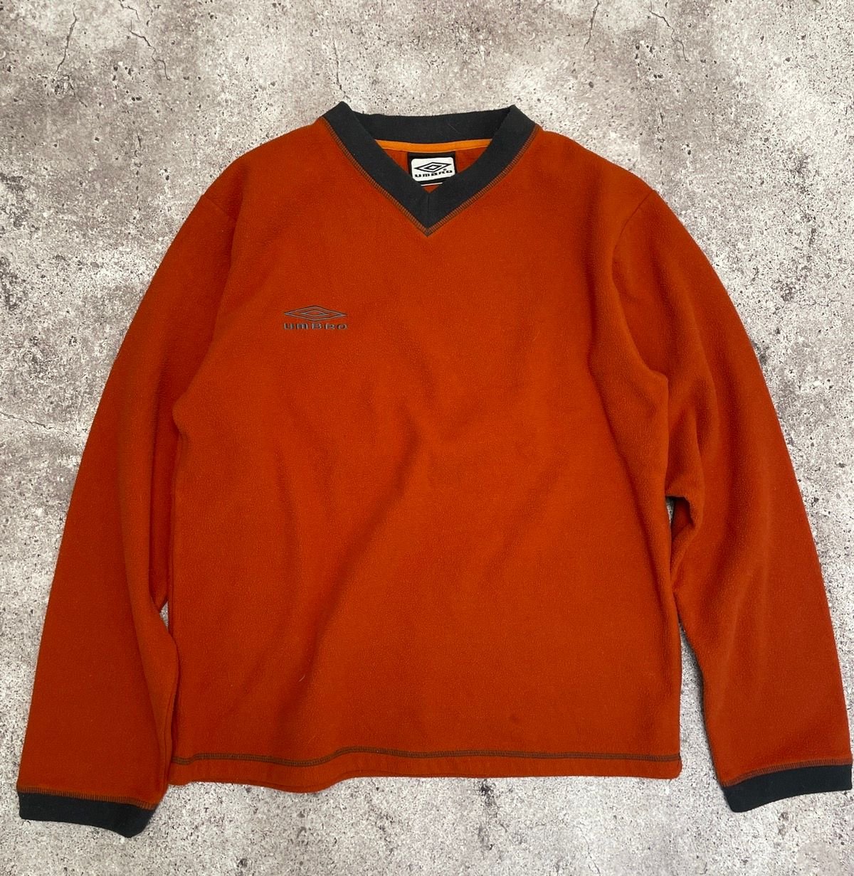 Pre-owned Umbro X Vintage Umbro Vintage Y2k 90's Boxy Fit Baggy Hype Sweatshirt In Orange