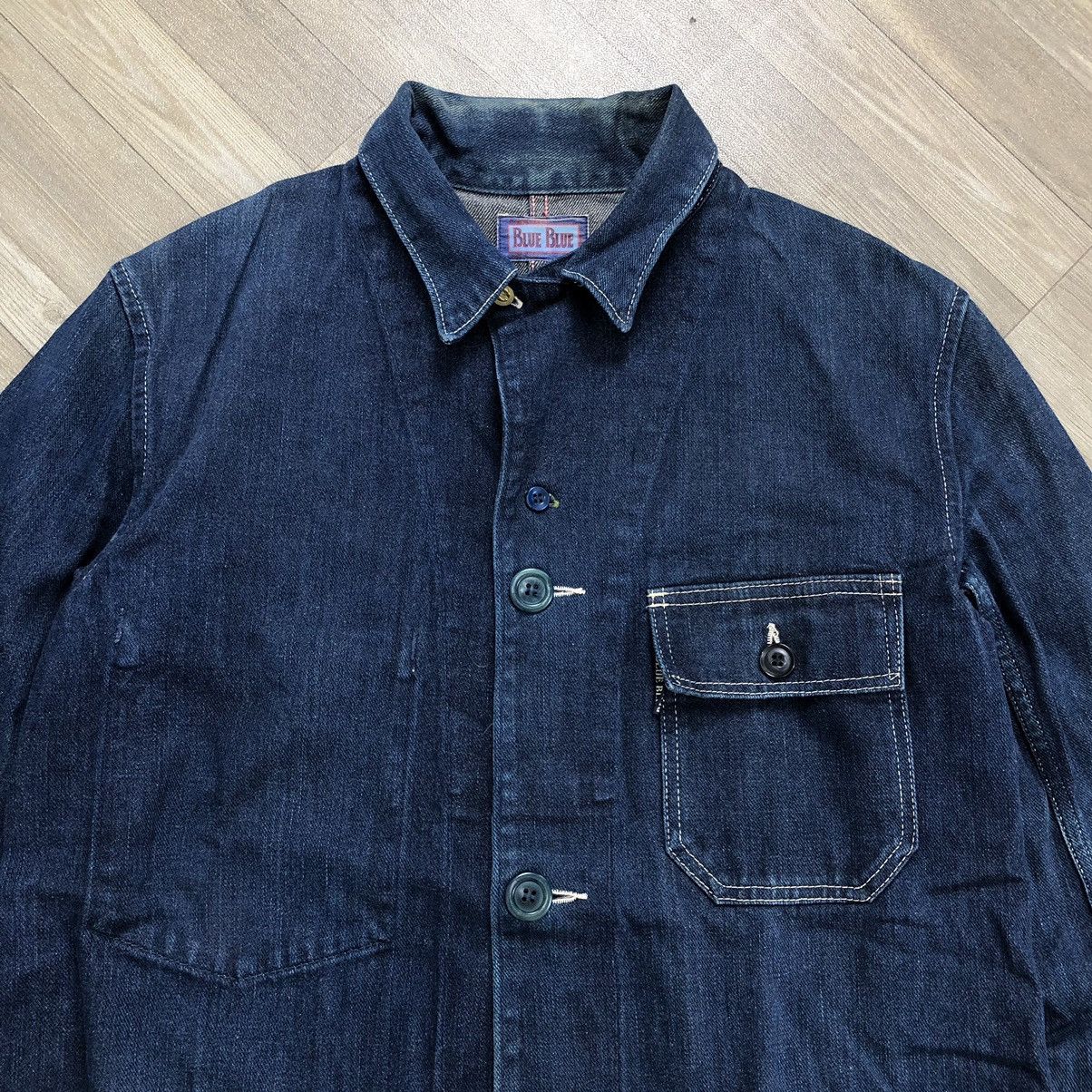 Blue Blue Japan × Vintage 1990s Vintage Blue Blue Japan Selvedge Chore Jacket Size US M / EU 48-50 / 2 - 5 Thumbnail