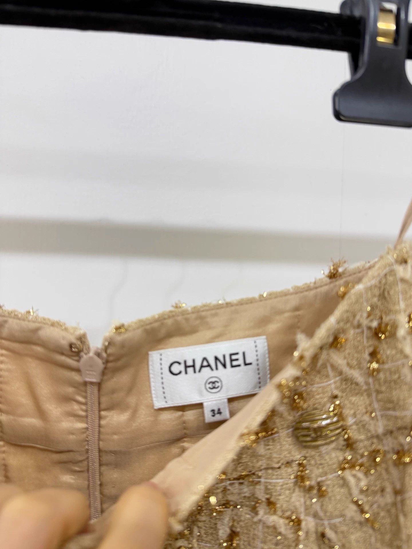 Chanel Chanel Beach Collection Gold Woven Skirt 99 New FR34 Size 25" / US 0 / IT 36 - 4 Thumbnail