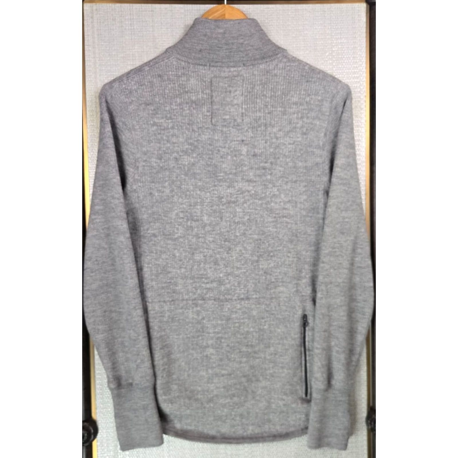 Relwen Relwen Mens Small 100% Merino Wool Full Zip Sweater Jacket Thick Pockets Gray Size US S / EU 44-46 / 1 - 6 Thumbnail