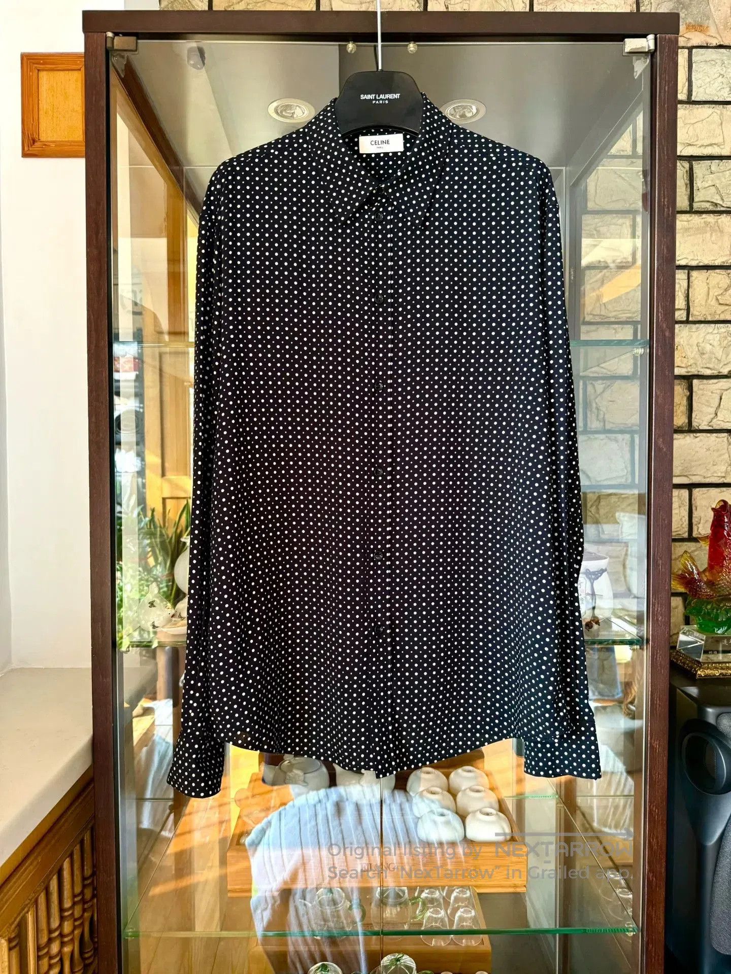 Celine Celine 23SS Silk Polka Dot Shirt. Size US S / EU 44-46 / 1 - 1 Thumbnail
