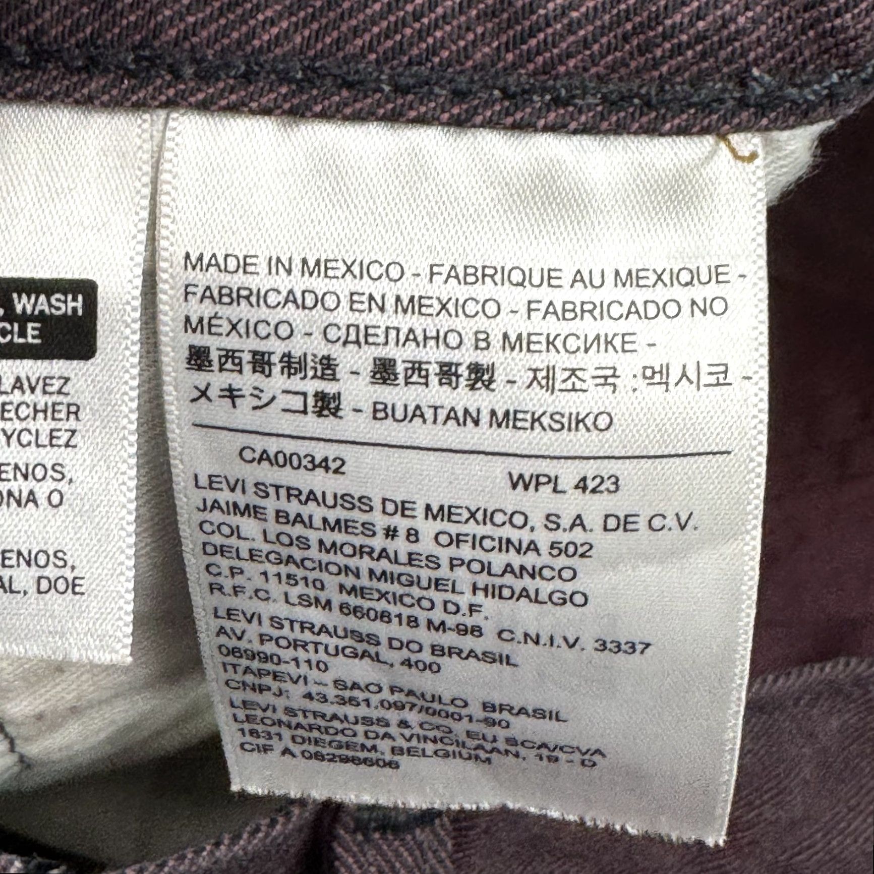 Levi's Levis 501 Jeans Mens 36x30 Burgundy Button Fly Dark Denim Pants Work Tag38x32 Size US 38 / EU 54 - 7 Thumbnail