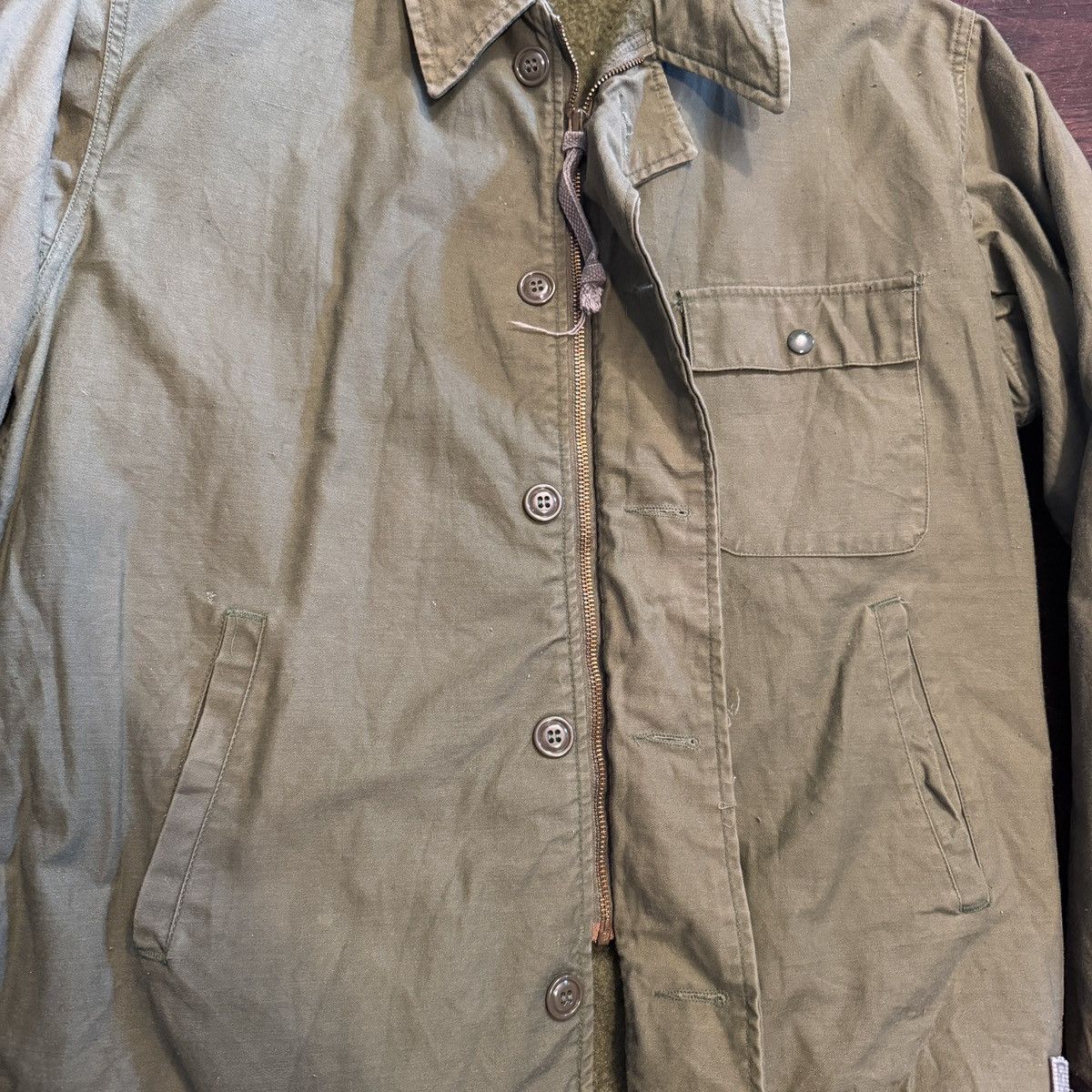 Vintage 1970s Navy A-2 Deck Jacket M/L Size US M / EU 48-50 / 2 - 3 Thumbnail