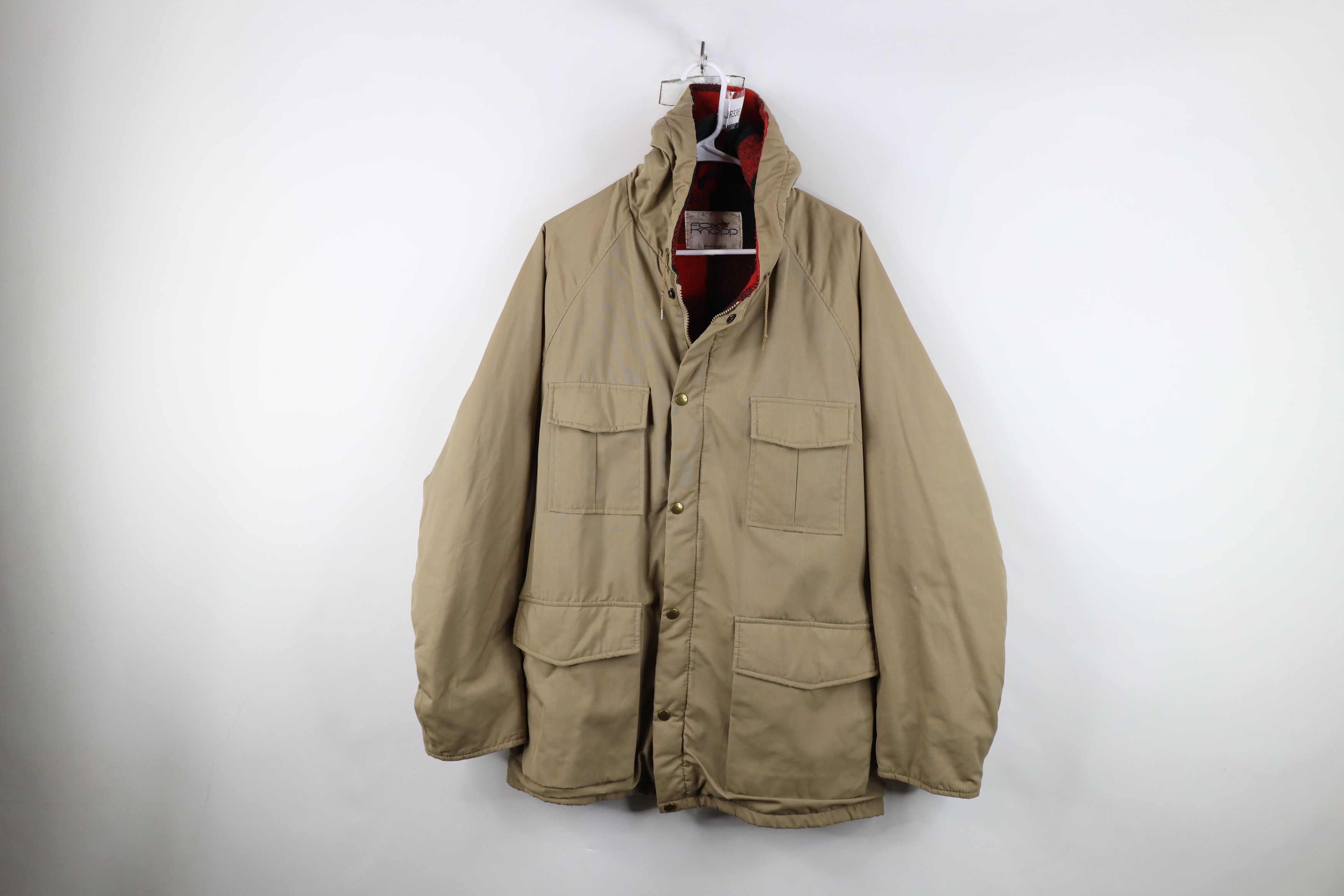 Vintage Vintage 70s Streetwear Hooded Full Zip Parka Jacket USA Size US L / EU 52-54 / 3 - 1 Thumbnail