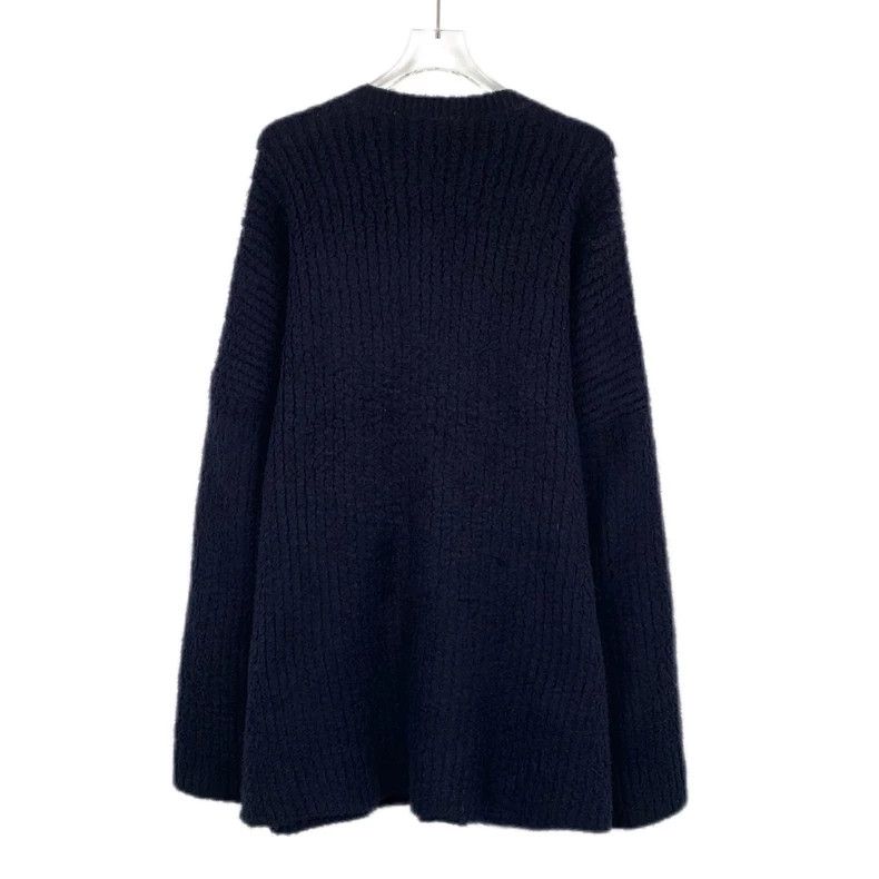 Balenciaga Balenciaga Navy logo monogrammed cotton crewneck long-slee Size XS / US 0-2 / IT 36-38 - 2 Thumbnail