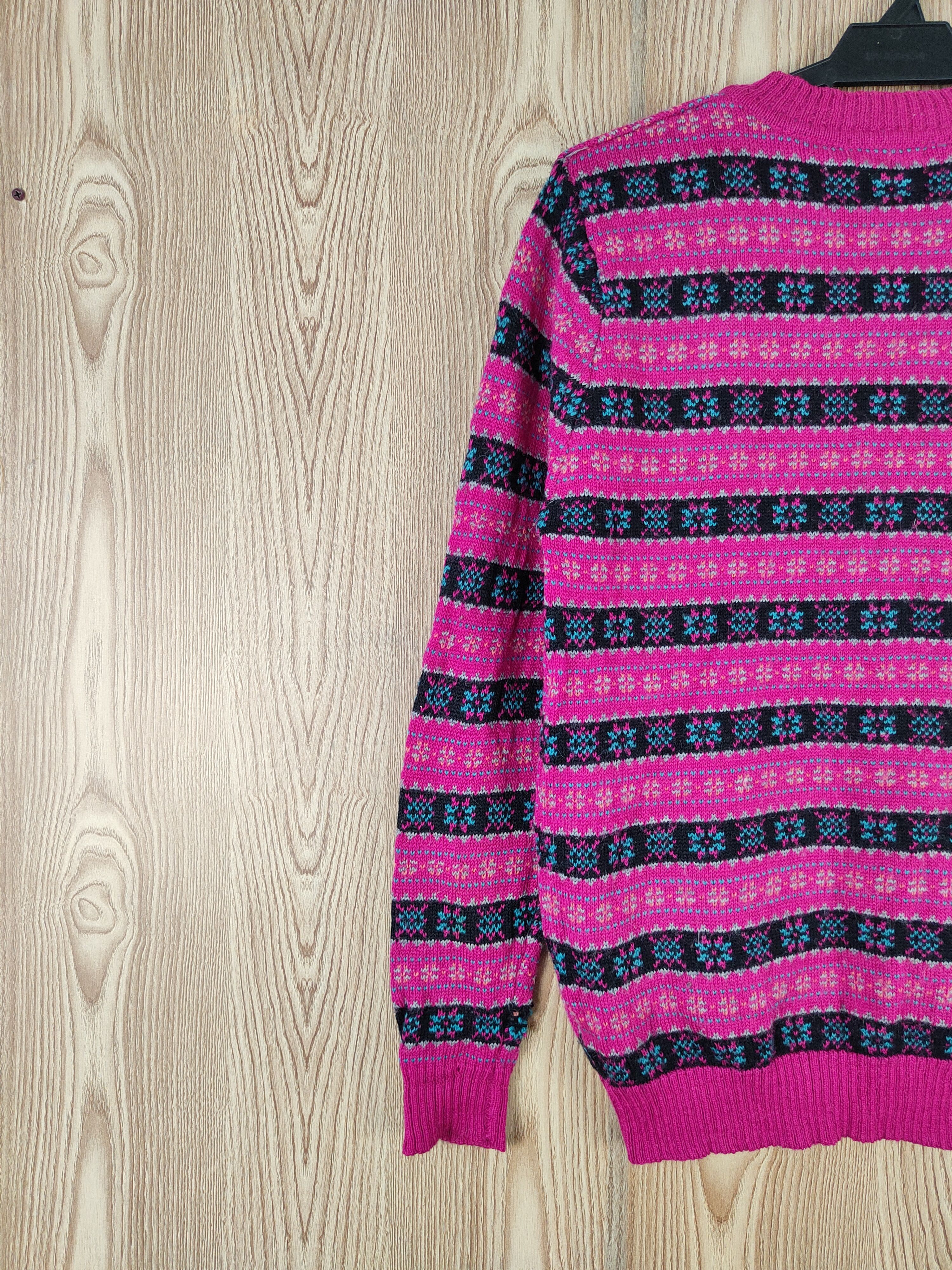 Japanese Brand Piers Dark Pink Knitwear art design Cardigan #W134 Size M / US 6-8 / IT 42-44 - 9 Thumbnail