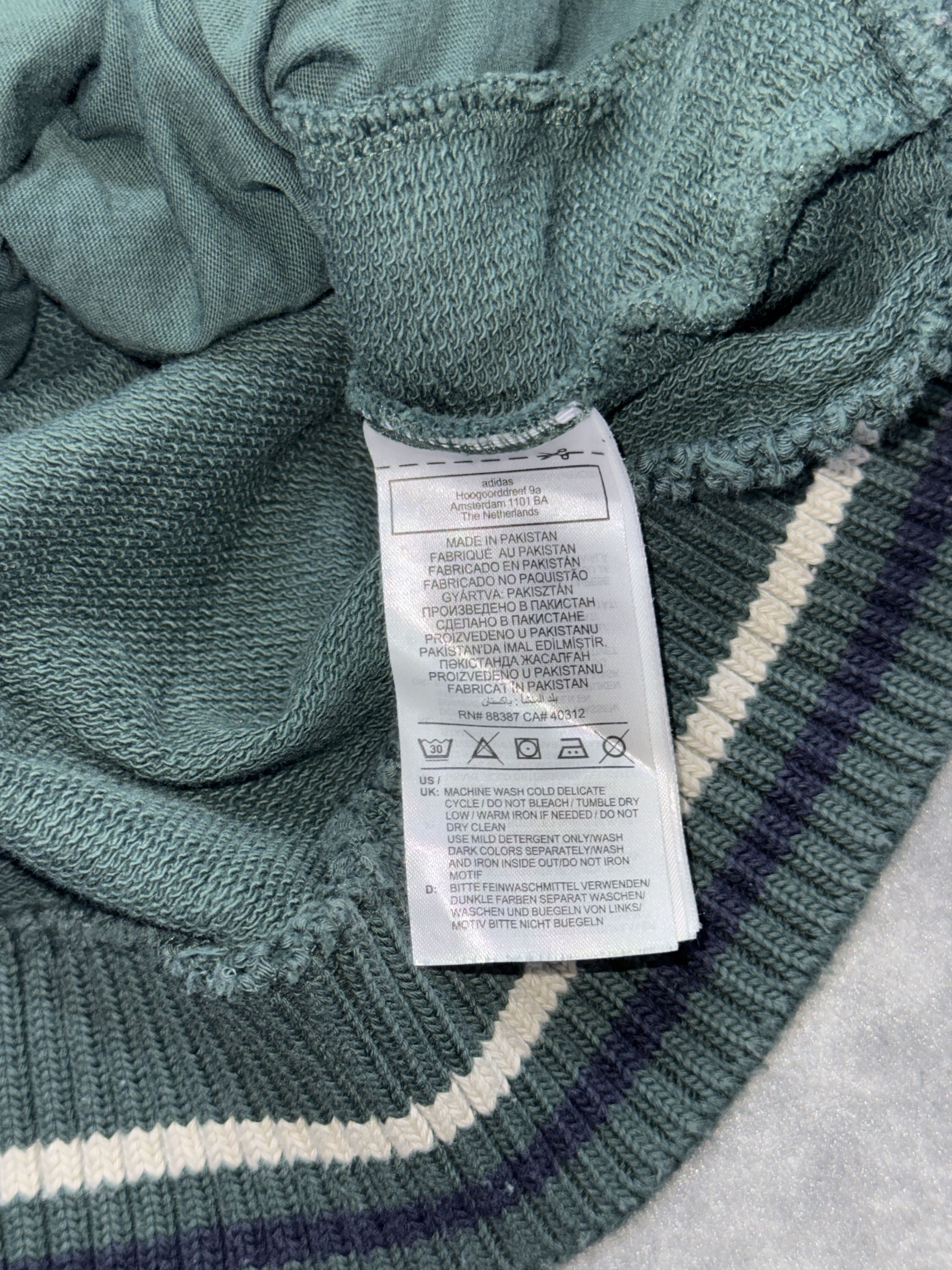 Adidas Vintage Adidas green cardigan, Trefoil logo Size L / US 10 / IT 46 - 5 Thumbnail