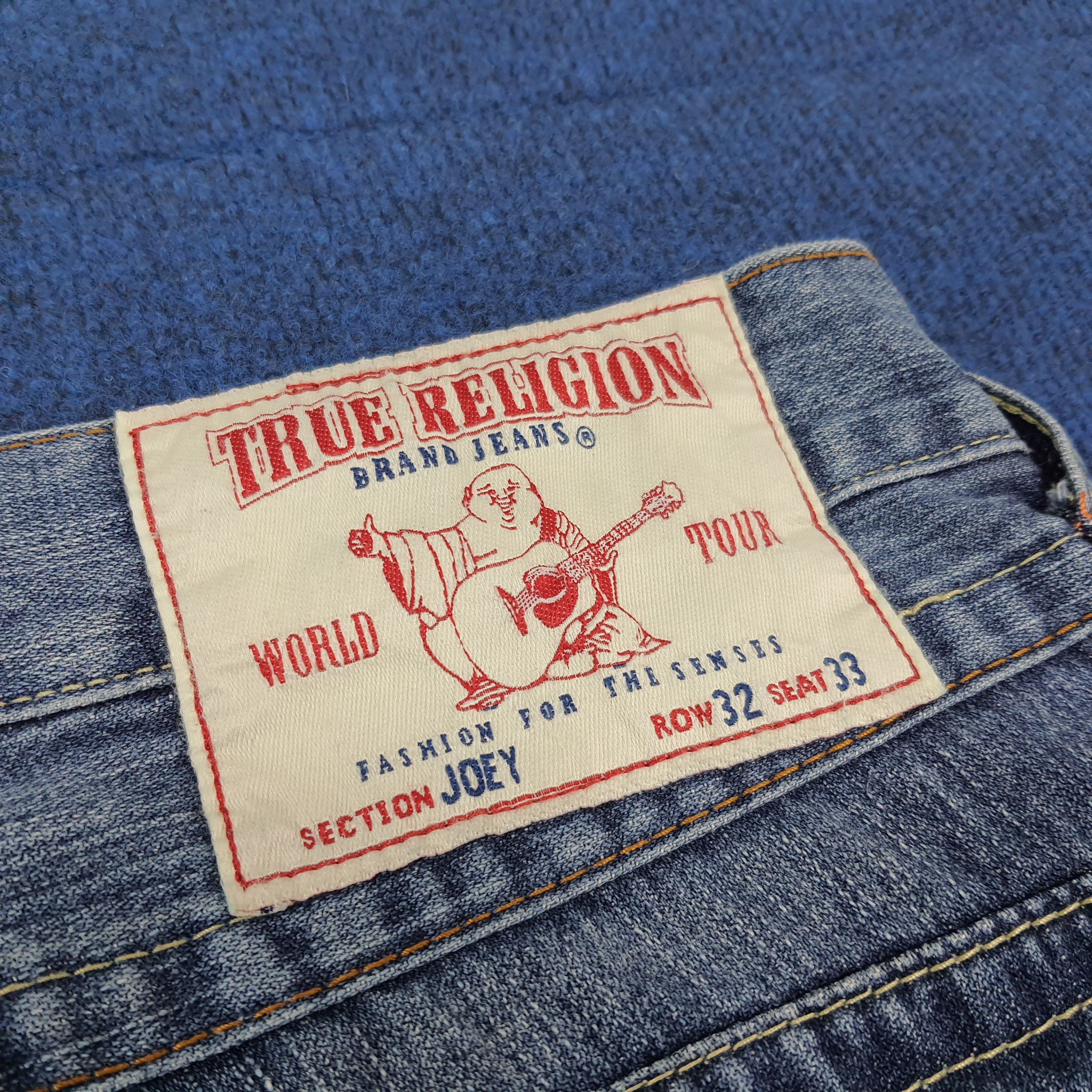 True Religion Rare True Religion Joey World Tour Embroidery Jeans C297N15 Size US 33 - 3 Thumbnail