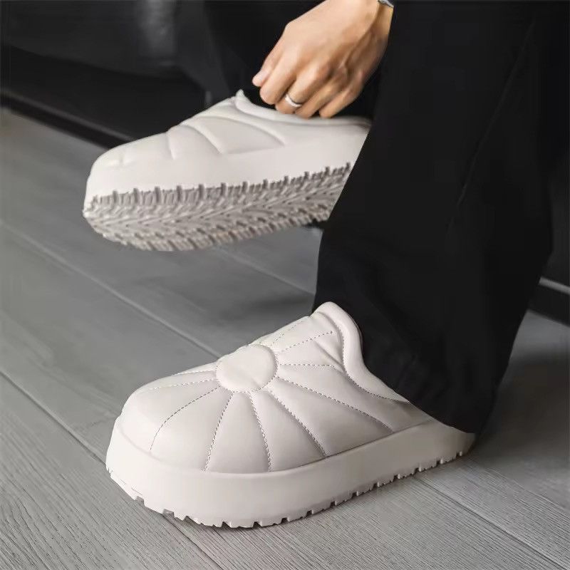 Japanese Brand Minimalist Quilted Platform Slip-On Mules | Padded Lug Sole Size US 9 / EU 42 - 1 Thumbnail