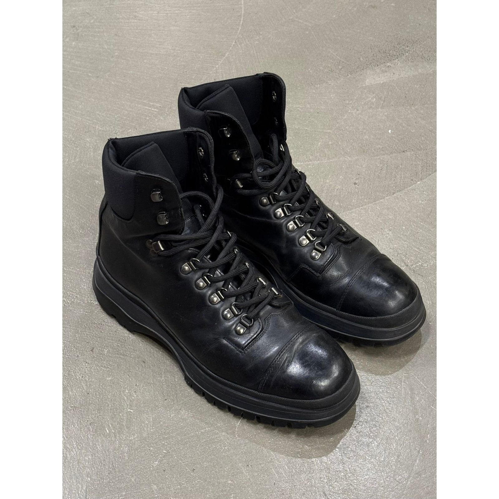 Prada 2000s Prada leather combat boots Size US 10 / EU 43 - 1 Thumbnail