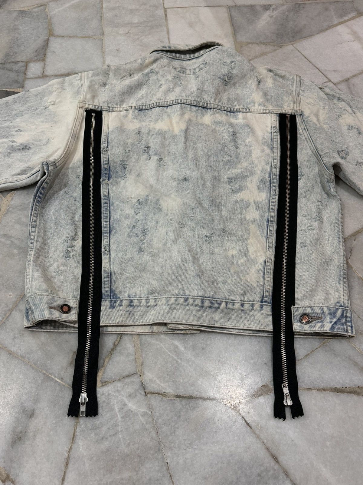 Denime Japanese Brand Denime Jacket Zipper Distressed Design Size US M / EU 48-50 / 2 - 5 Thumbnail