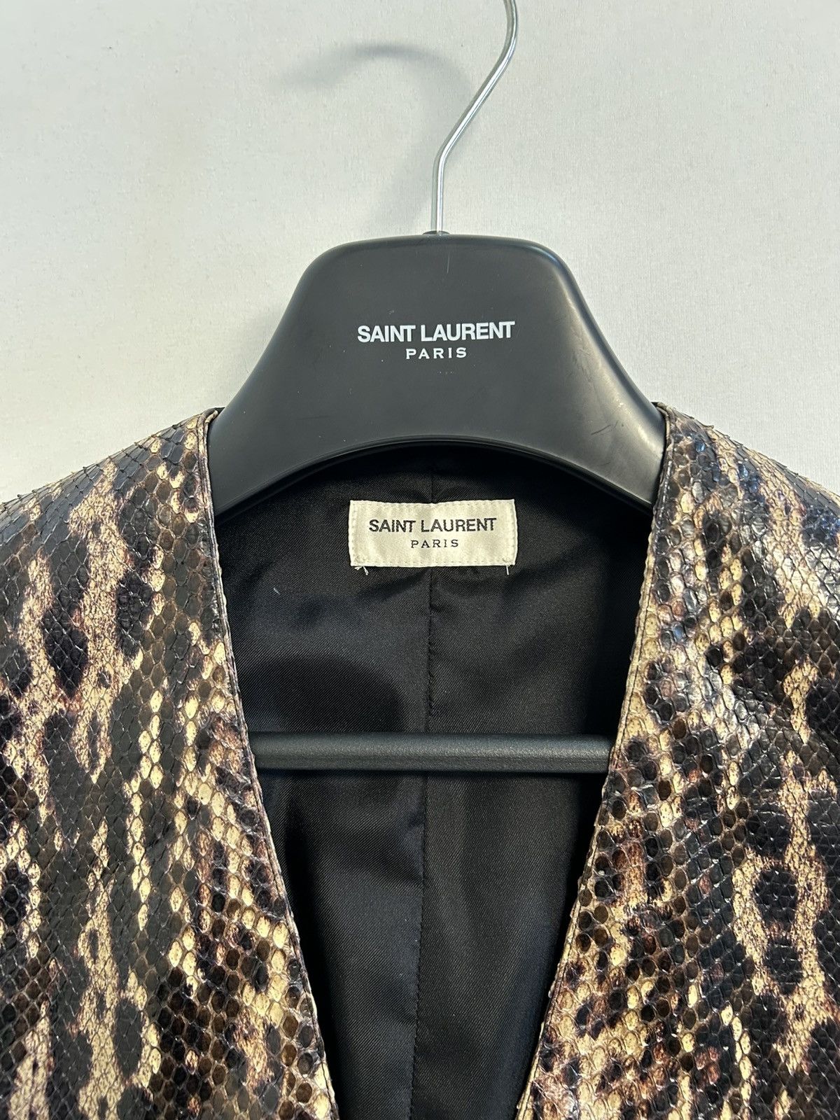 Saint Laurent Paris FW2016 1/1 Sample Python Leather Vest Size US M / EU 48-50 / 2 - 6 Thumbnail