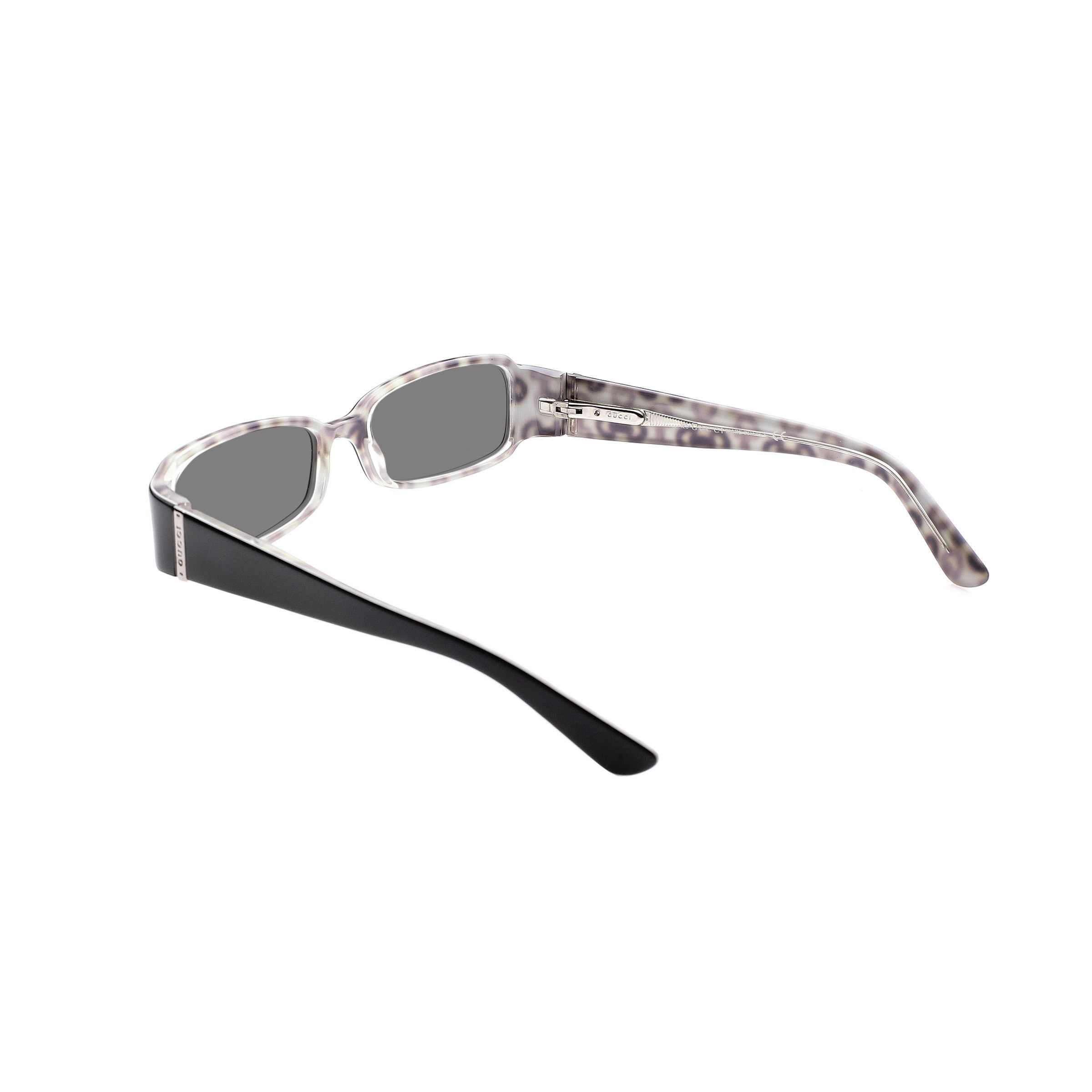 Gucci Gucci '00s Black Monogram Horsebit Flat Sunglasses Black Size ONE SIZE - 2 Thumbnail