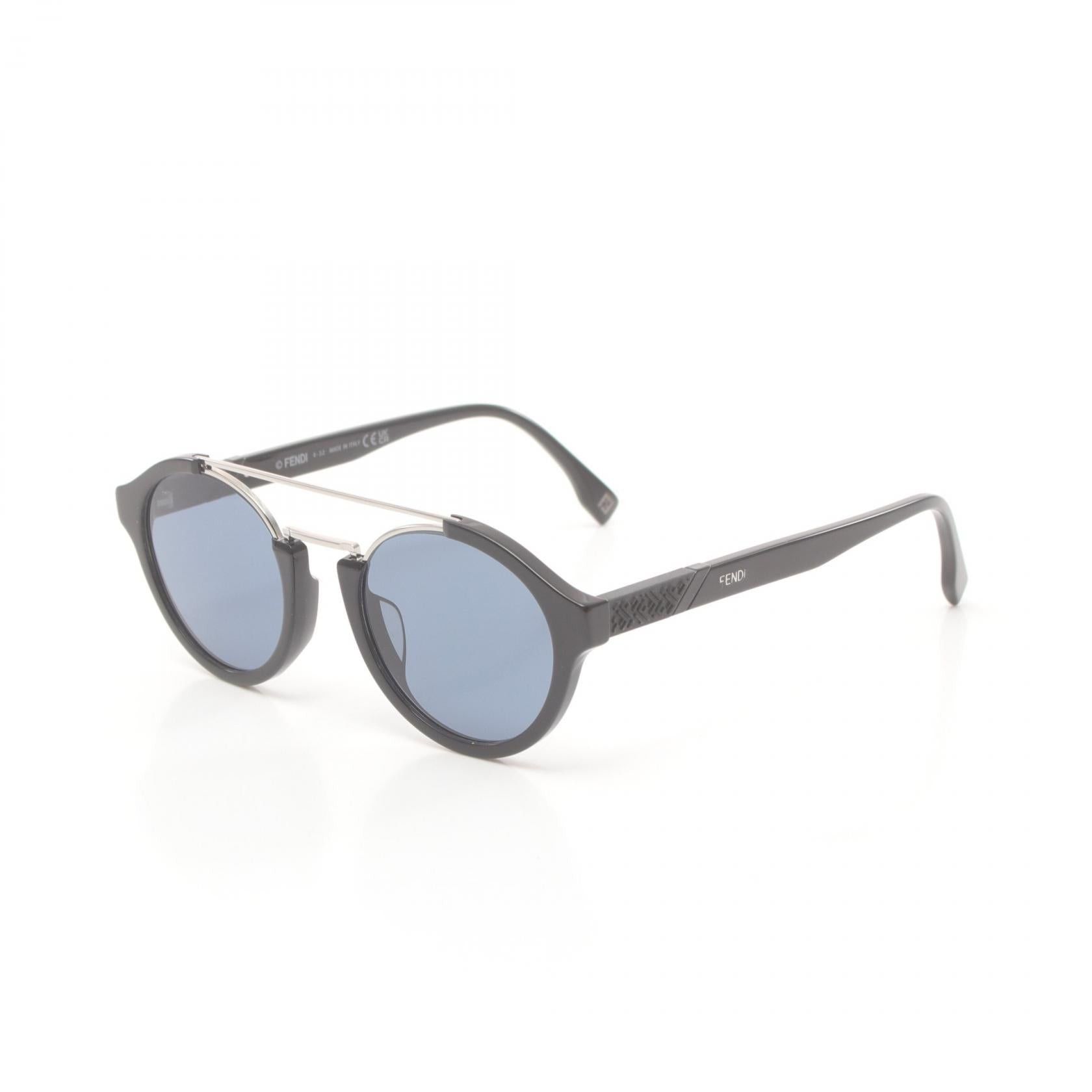 Fendi Fendi Diagonal Sunglasses Others Black Silver Size ONE SIZE - 1 Thumbnail