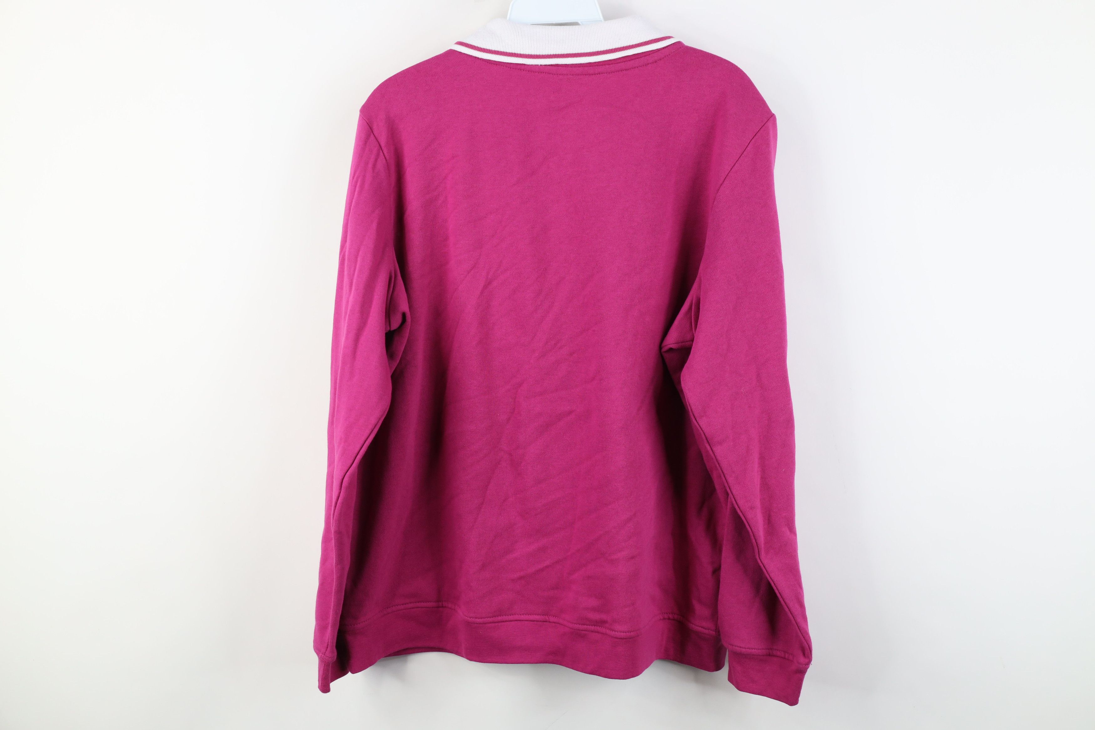 Vintage Vintage 90s Y2K Streetwear Butterfly Collared Sweatshirt Size L / US 10 / IT 46 - 9 Thumbnail