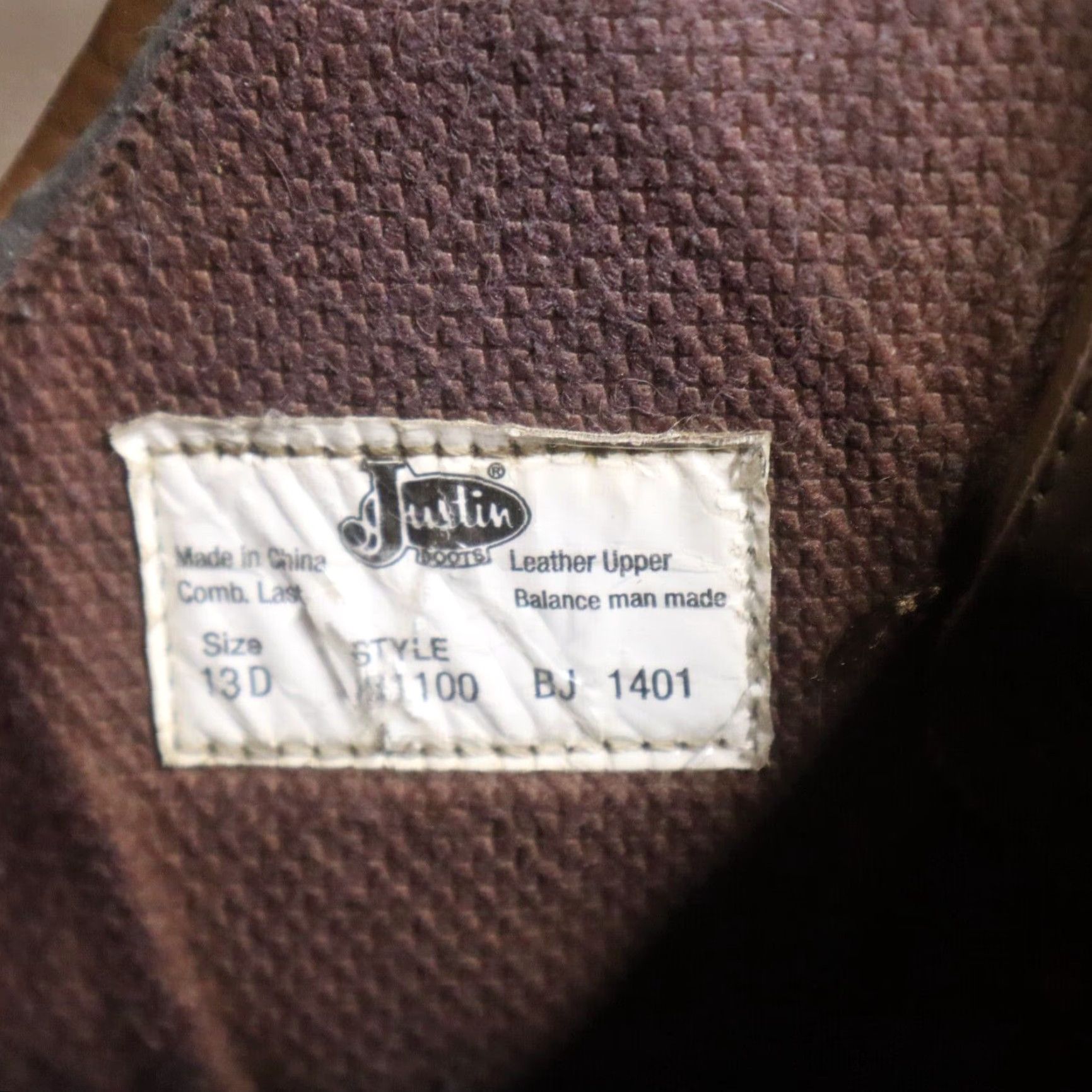Justin Boots Justin Leather Boots Western Cowboy 12" Leather upper Adult Men's Size 13 Size US 13 / EU 46 - 7 Thumbnail