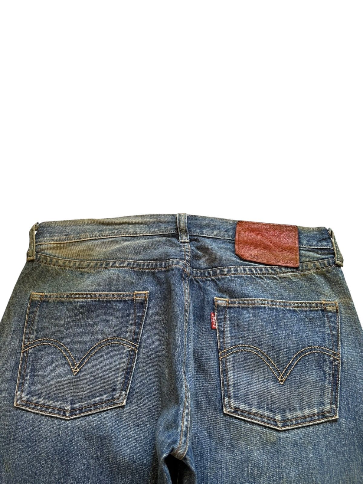 Levi's Vintage 90s Levis 503 Selvedge Rusty Mud Wash Loose Jeans Size US 36 / EU 52 - 8 Thumbnail