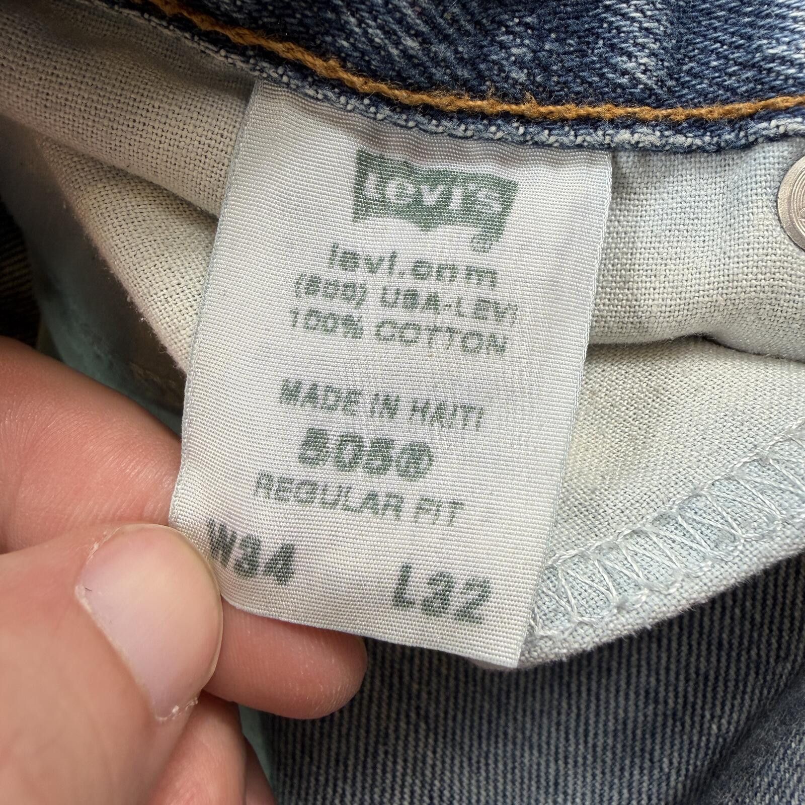 Levi's Vintage Y2K Levis 505 Regular Fit Light Wash Jeans 34x32 Size US 34 / EU 50 - 6 Thumbnail