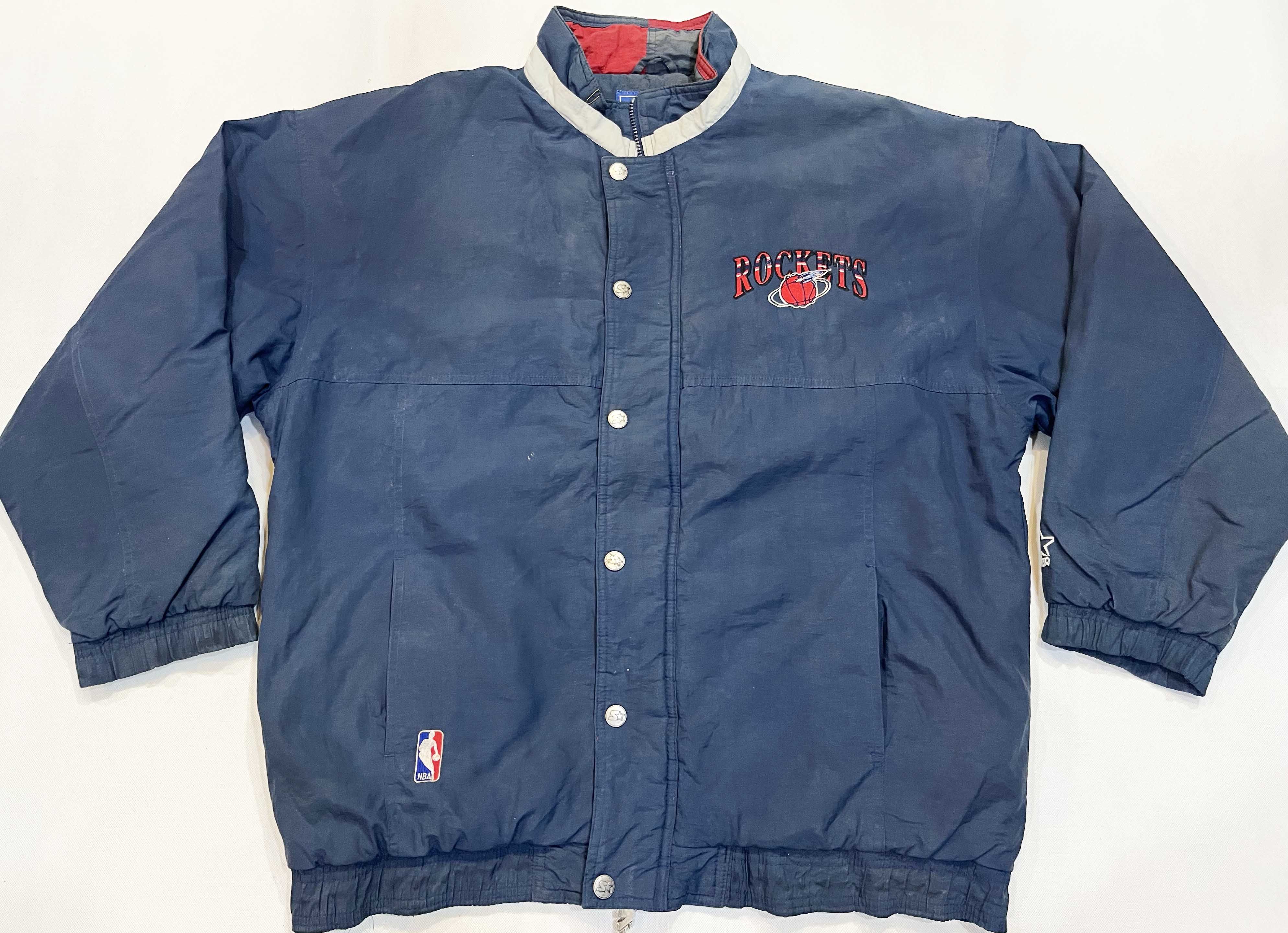 NBA × Starter × Vintage Vintage Starter NBA Houston Rockets Full Zip Puffer Jacket Size US L / EU 52-54 / 3 - 1 Thumbnail