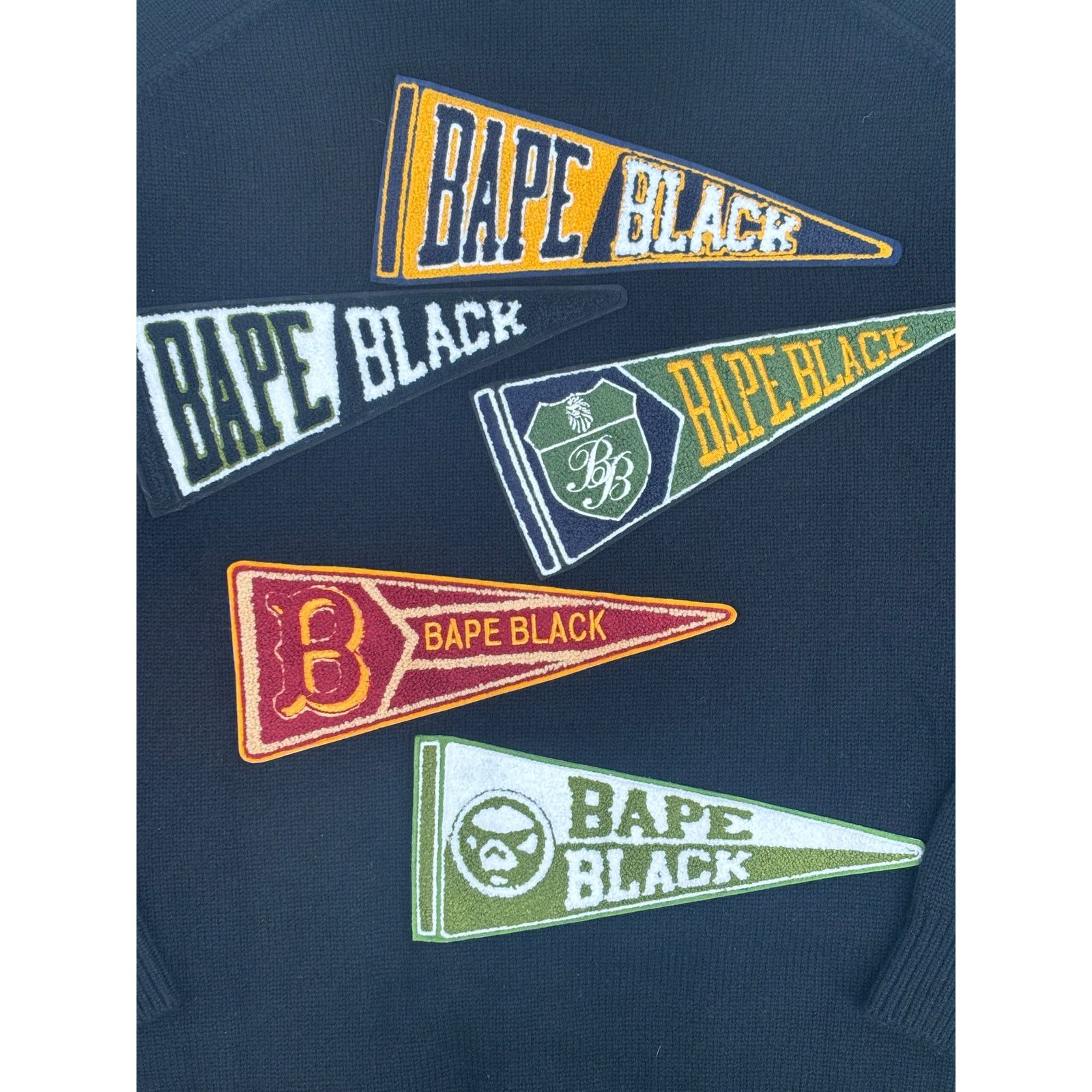 Bape BAPE BLACK College Cardigan Sweater Size Medium (MSRP: $606) Size US M / EU 48-50 / 2 - 3 Thumbnail
