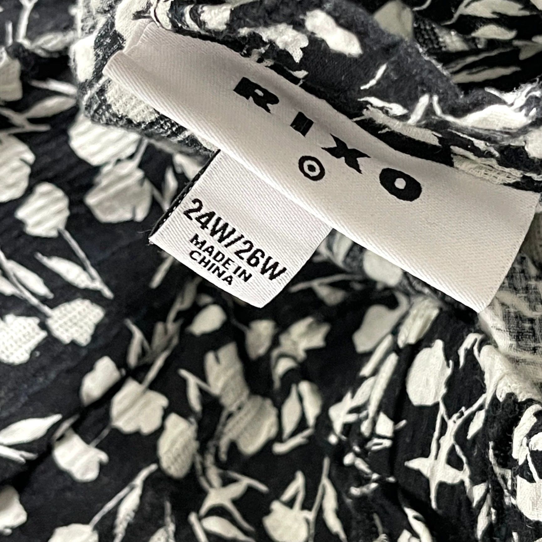 RIXO RIXO Dress for Target Floral Ruffle Strap Midi Dress Black White Plus Size 24W / 26W Size 4XL / US 24-26 - 7 Thumbnail