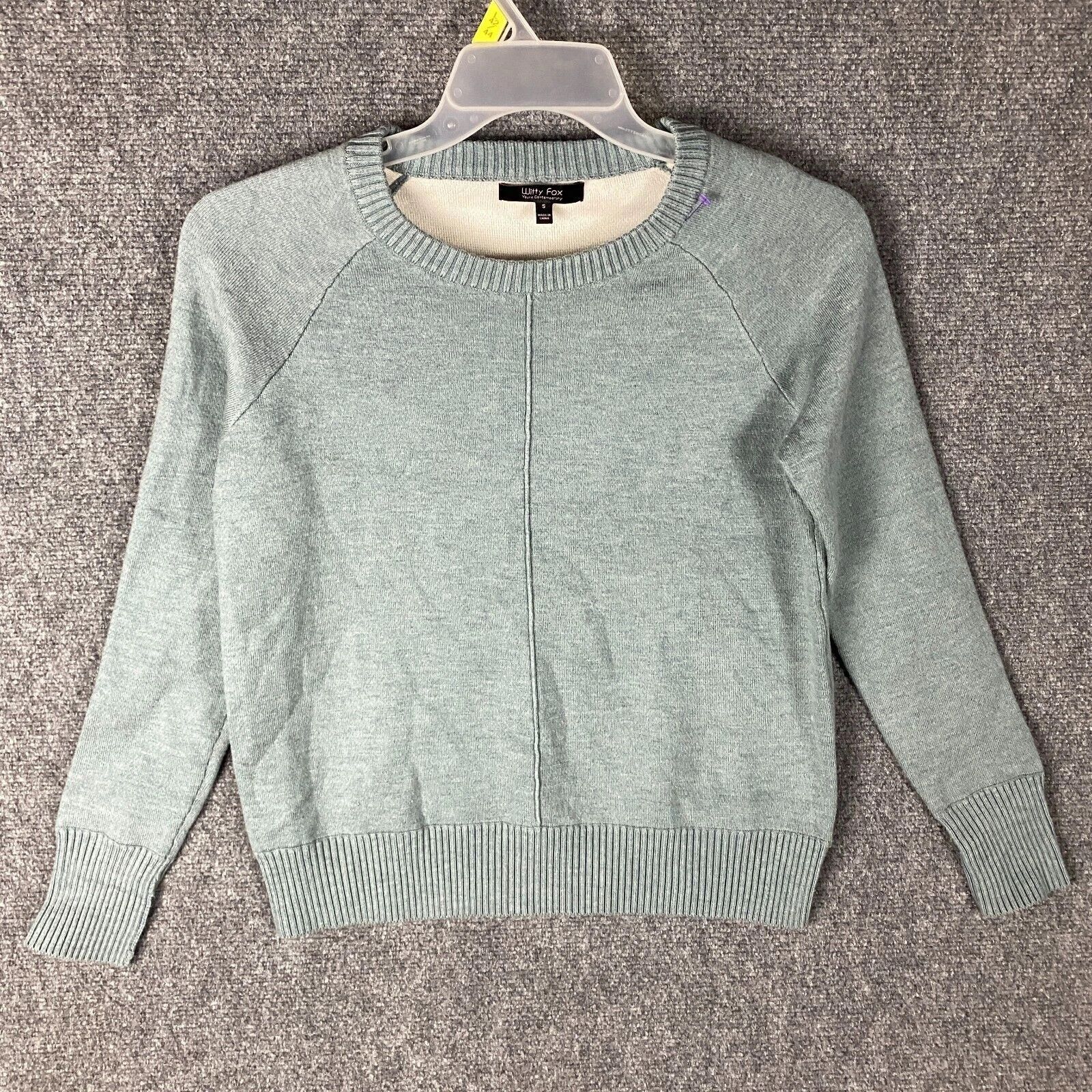 Other Witty Fox Sweater Women's Small Pullover Crew Neck Blue S Size S / US 4 / IT 40 - 1 Thumbnail