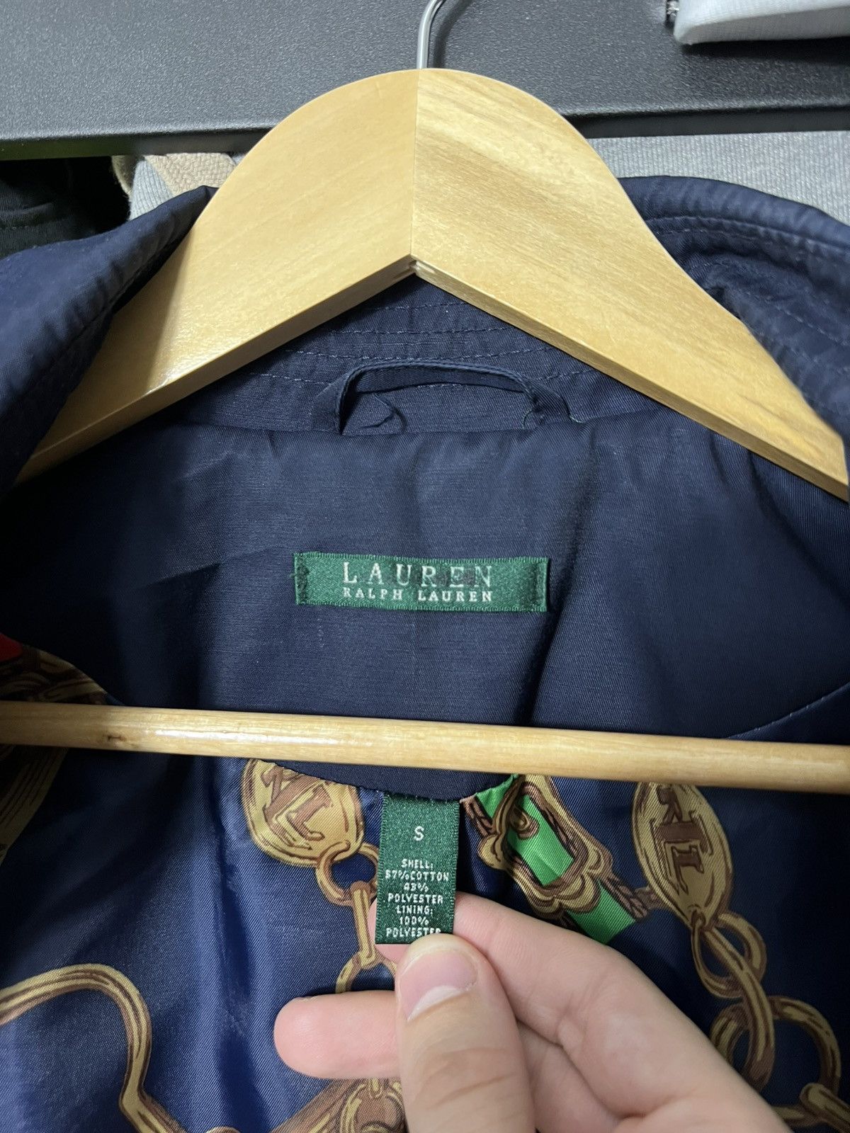 Polo Ralph Lauren 🧥 Lauren Ralph Lauren Equestrian Lined Trench Coat Navy WMNS Size S / US 4 / IT 40 - 13 Thumbnail