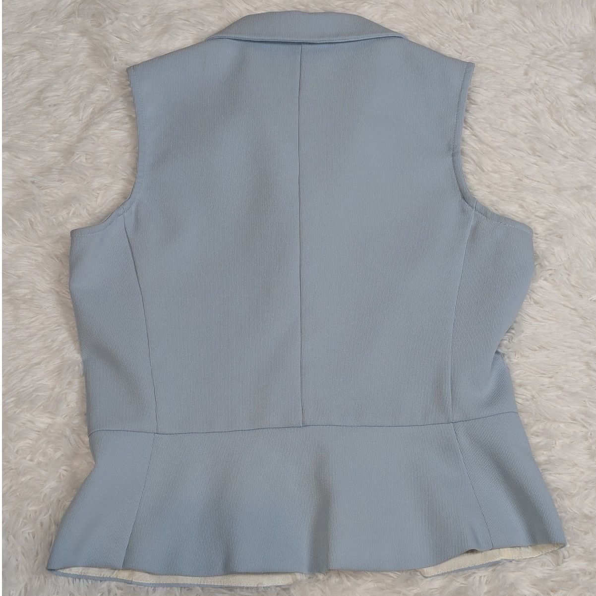 Vintage 90s Mystic Collared Button Front Vest Light Blue Large Size L / US 10 / IT 46 - 3 Thumbnail