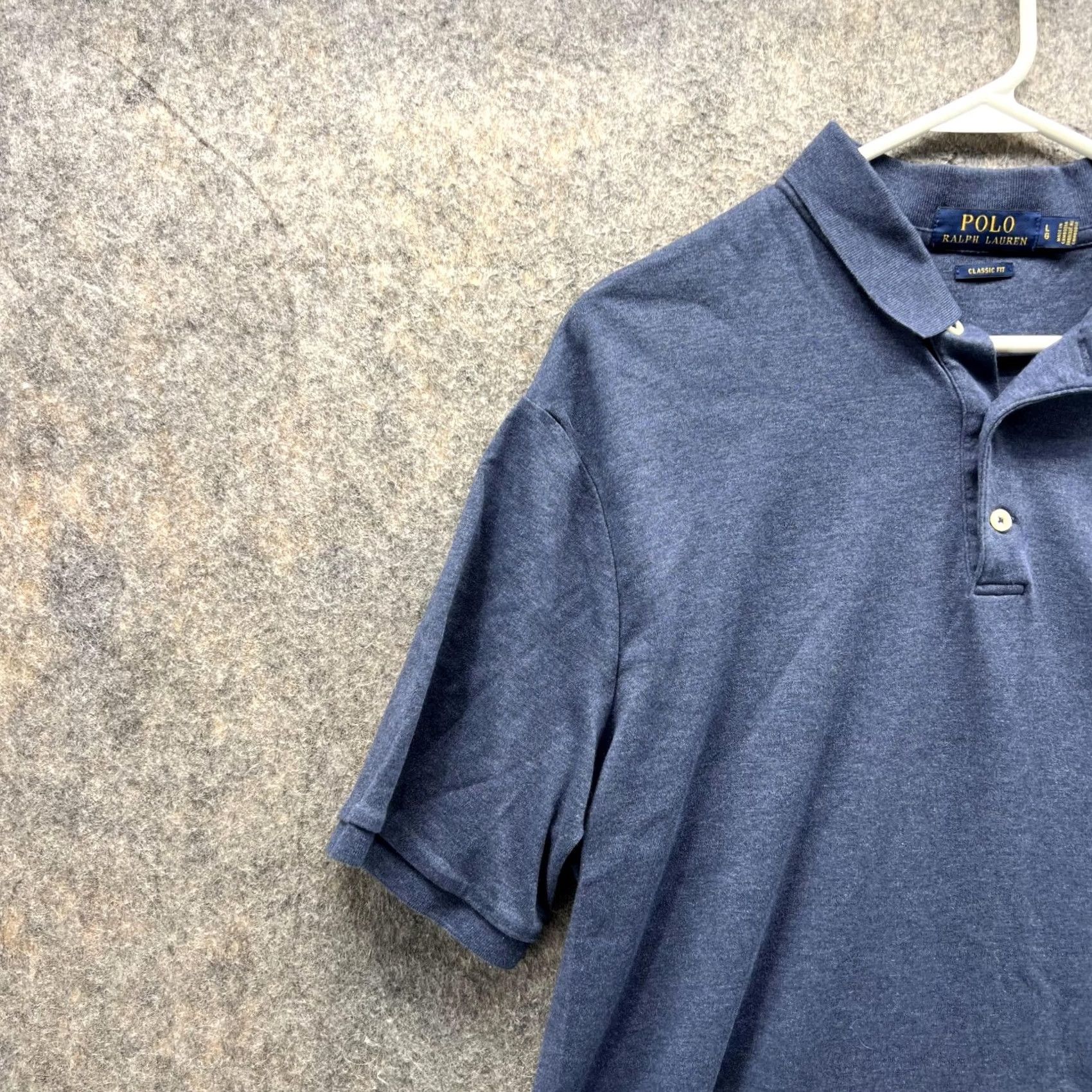Polo Ralph Lauren Ralph Lauren Polo Shirt Men Large Heather Blue Classic fit Preppy Casual Pony Shirt Size US L / EU 52-54 / 3 - 3 Thumbnail