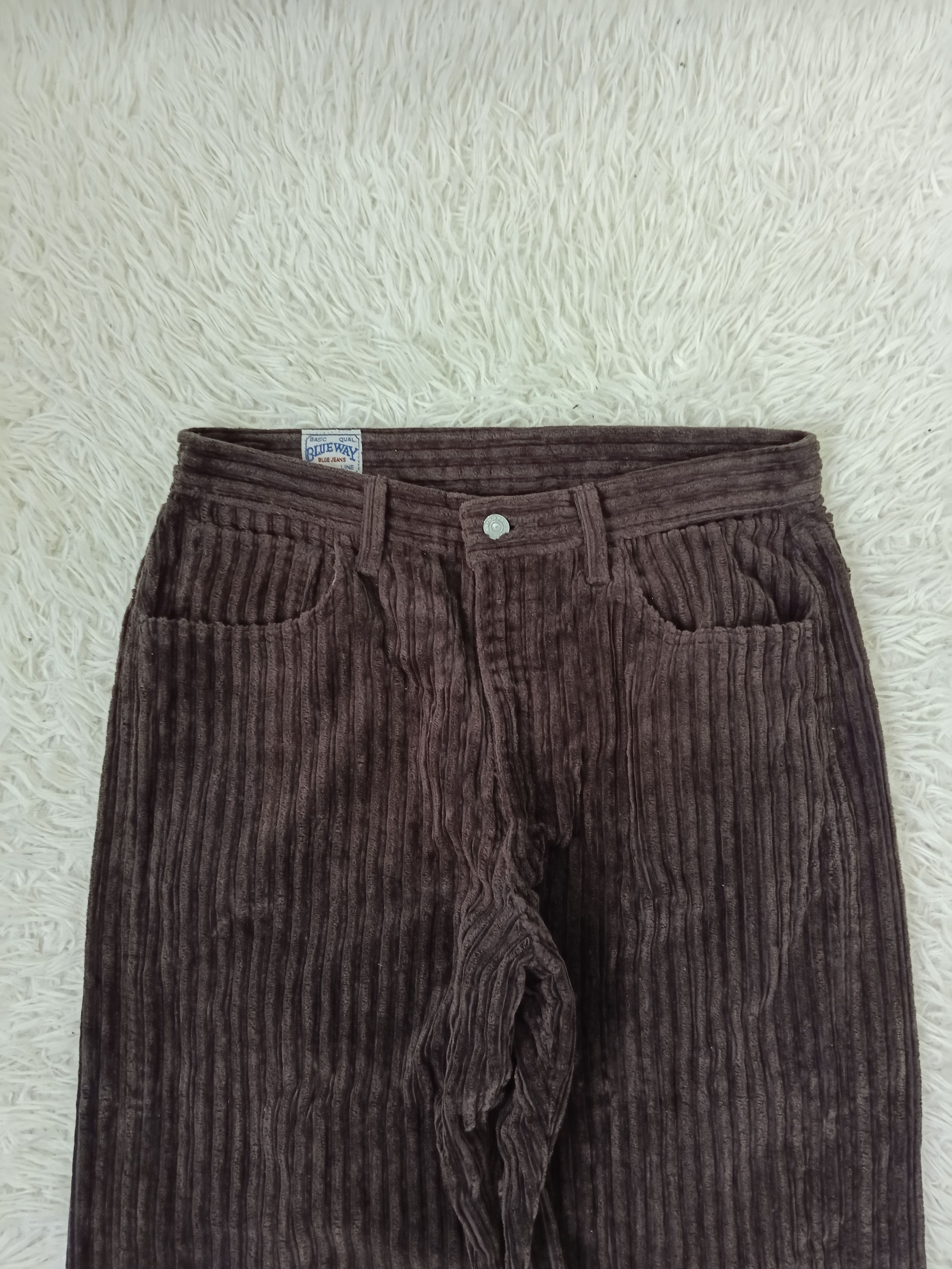 Japanese Brand WIDE PANTS CORDUROY BLUE WAY Size US 32 / EU 48 - 3 Thumbnail