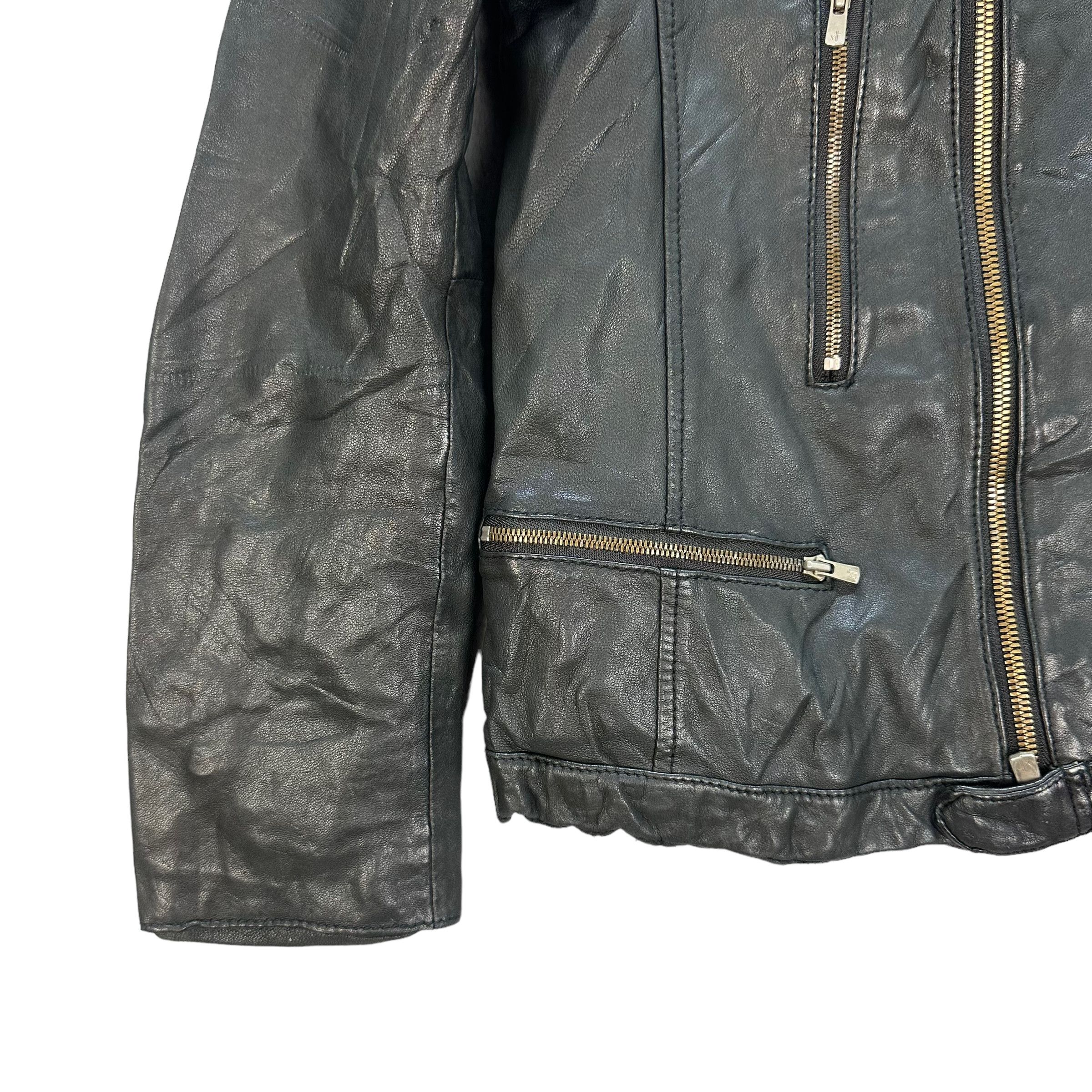 Japanese Brand BARK TANNAGE SHEEP SKIN ASYMMETRICAL JACKET #8297-002 Size XS / US 0-2 / IT 36-38 - 4 Thumbnail