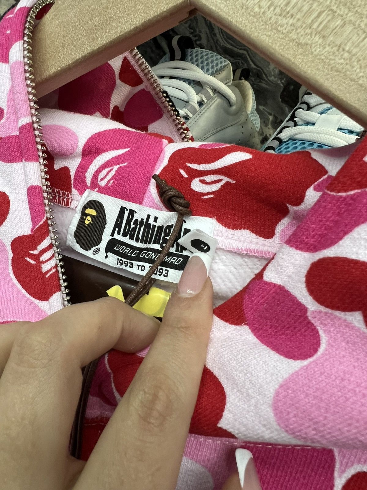 Bape Bape Pink ABC Camo Shark Fullzip Hoodje Size US XXL / EU 58 / 5 - 11 Thumbnail
