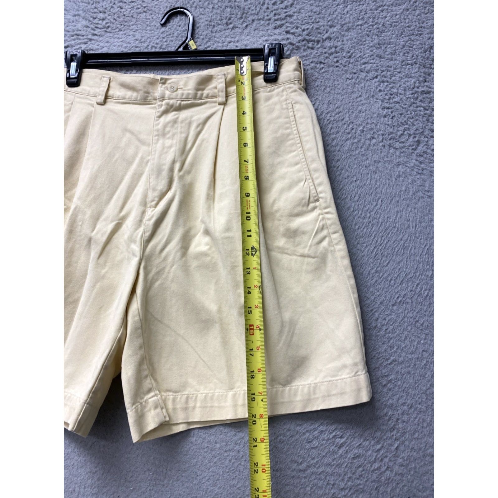 Izod VINTAGE Izod Mens Chino Shorts Casual Travel Cotton Size 34 Yellow Summer Size US 34 / EU 50 - 5 Thumbnail
