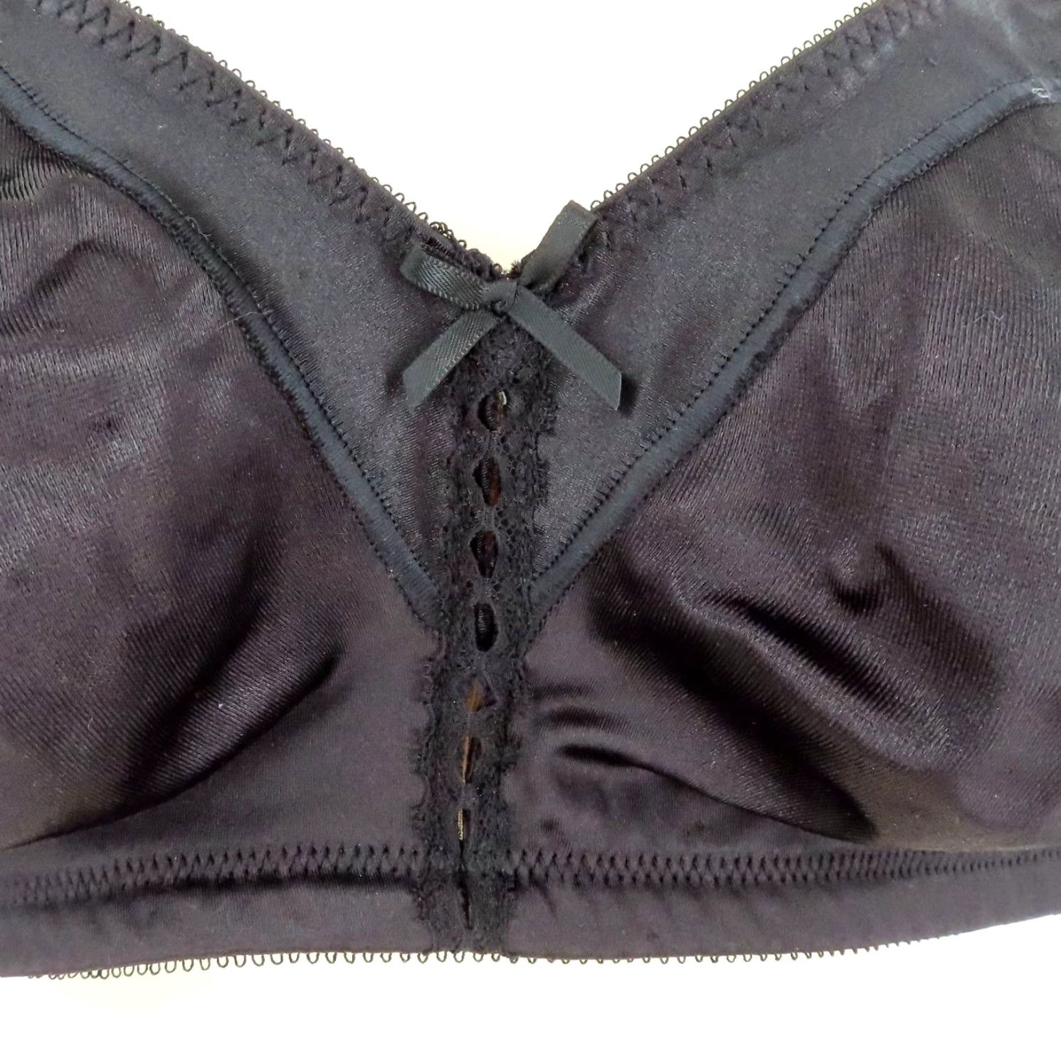 Vintage Bali Bra 38D Black Wireless Unlined Double Support 3820 T-Shirt Style Women Size ONE SIZE - 3 Thumbnail