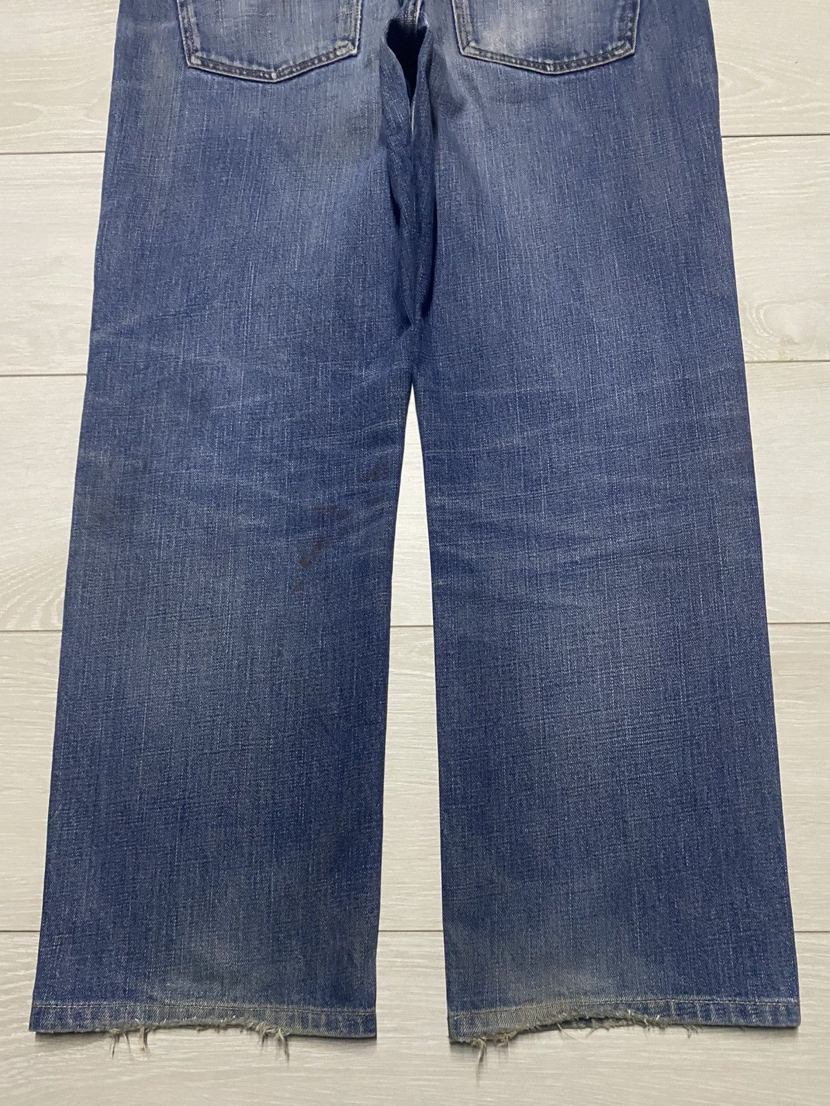 Engineered Garments × Uniqlo Vintage Uniqlo S002 Blue Wash Patches Distressed Loose Jeans Size US 35 - 6 Thumbnail